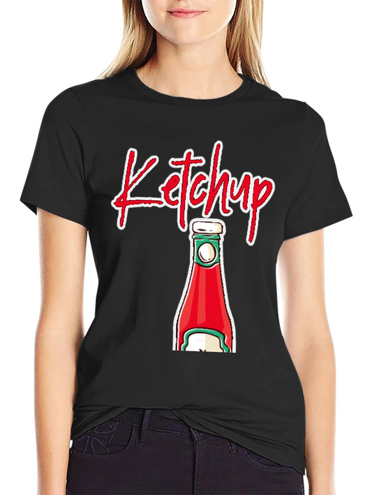 Ketchup Bottle Graphic T-Shirt - Novelty Food Tee