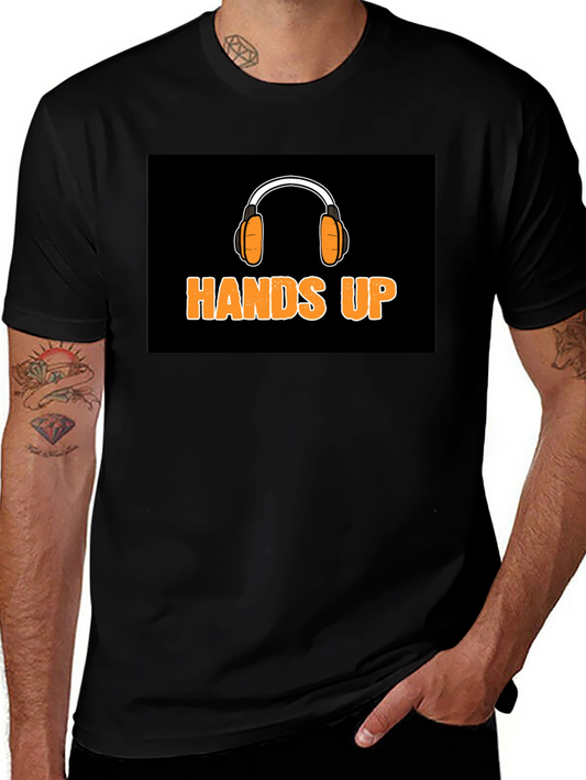 Hands Up Headphones Graphic T-Shirt