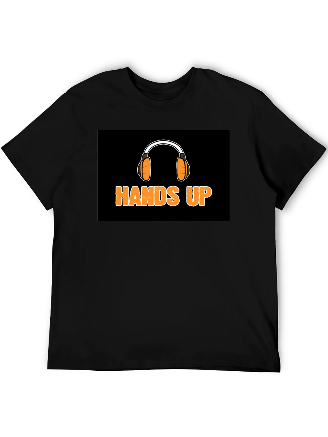 Hands Up Headphones Graphic T-Shirt