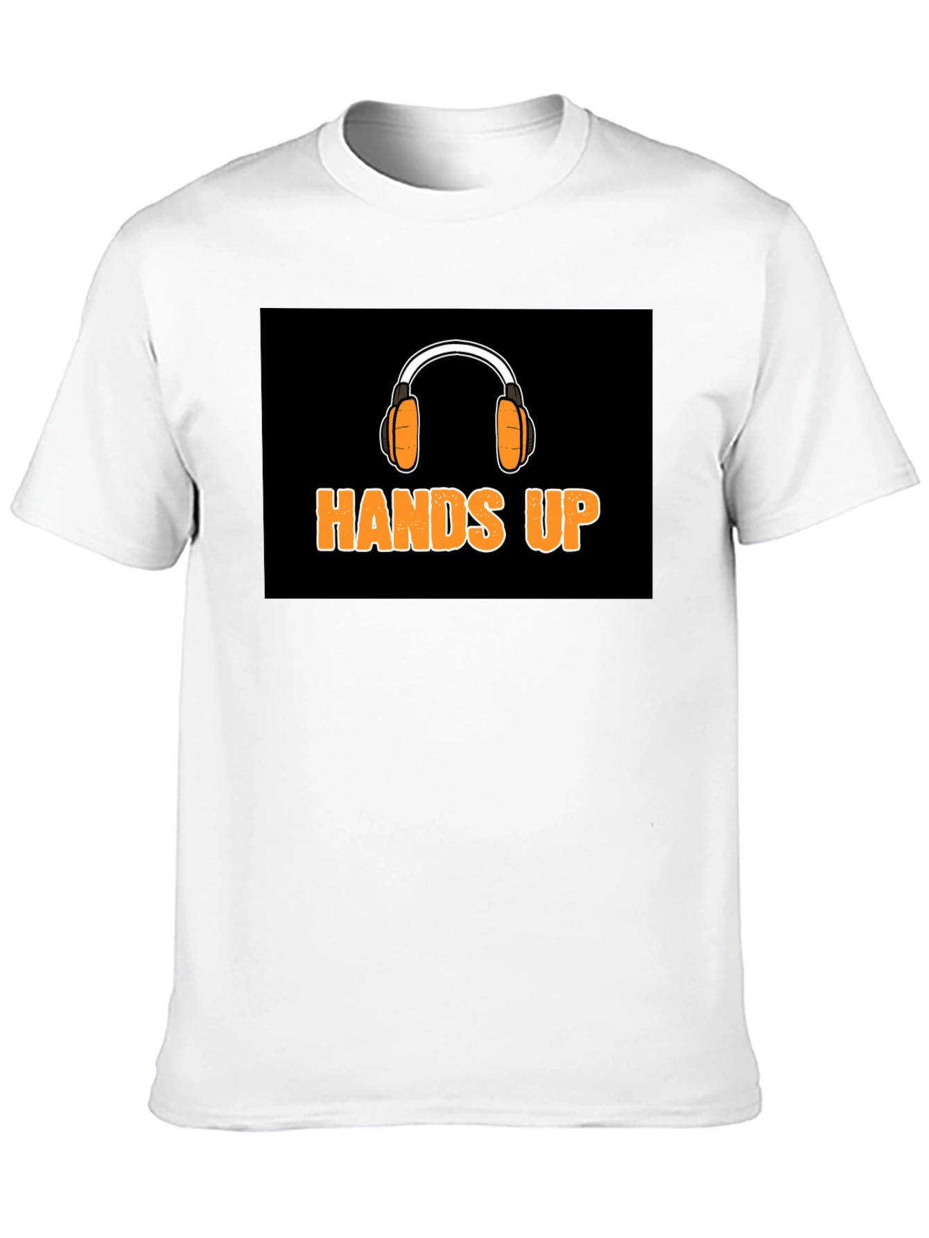 Hands Up Headphones Graphic T-Shirt