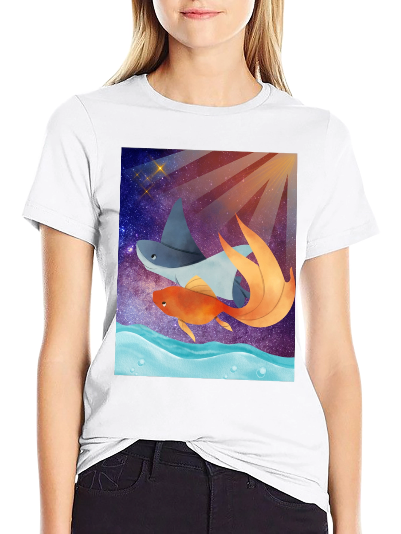 Cosmic Fish & Ray Graphic Tee