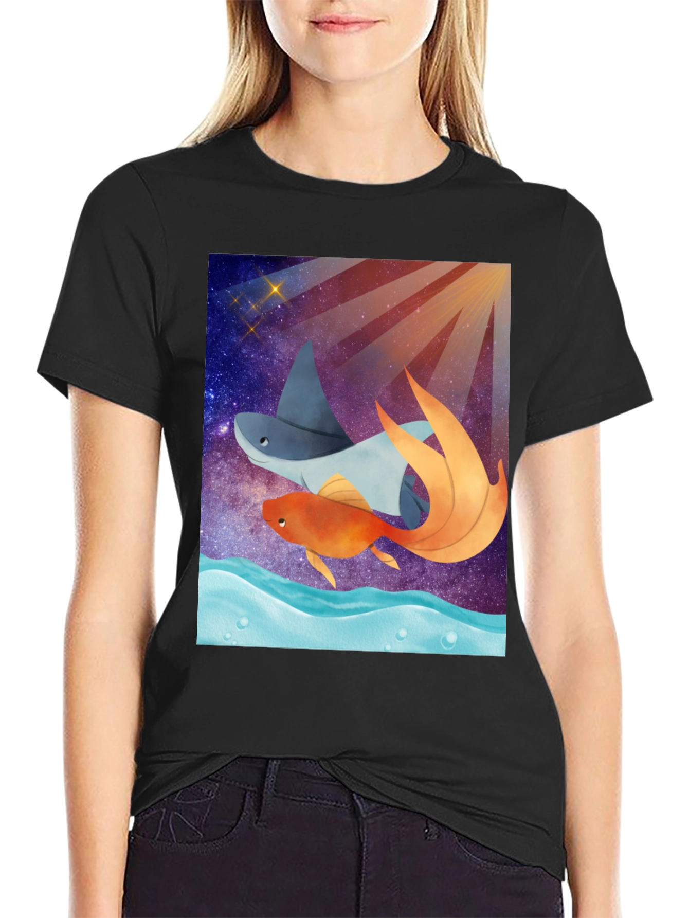 Cosmic Fish & Ray Graphic Tee