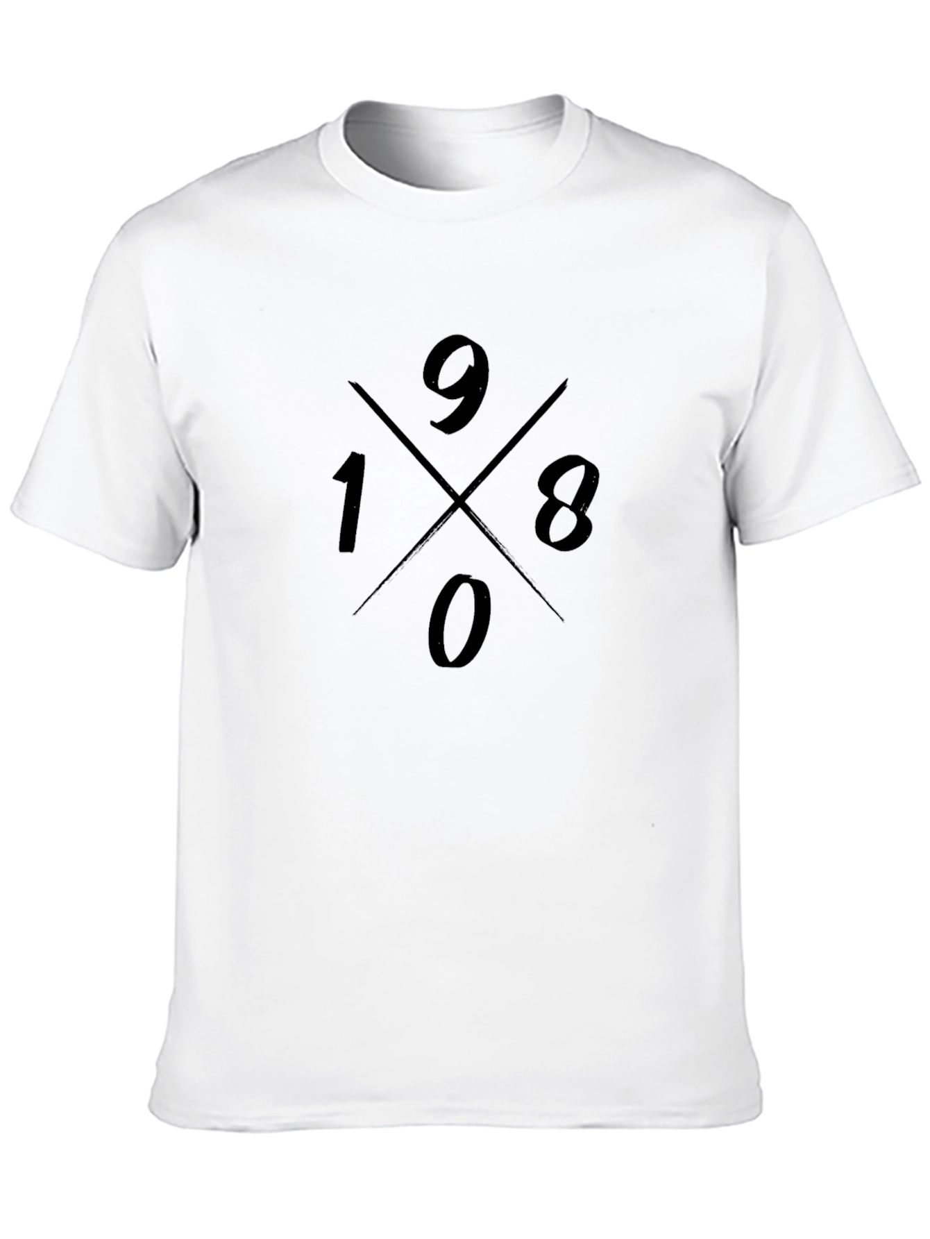 9180 Graphic Print Black T-Shirt