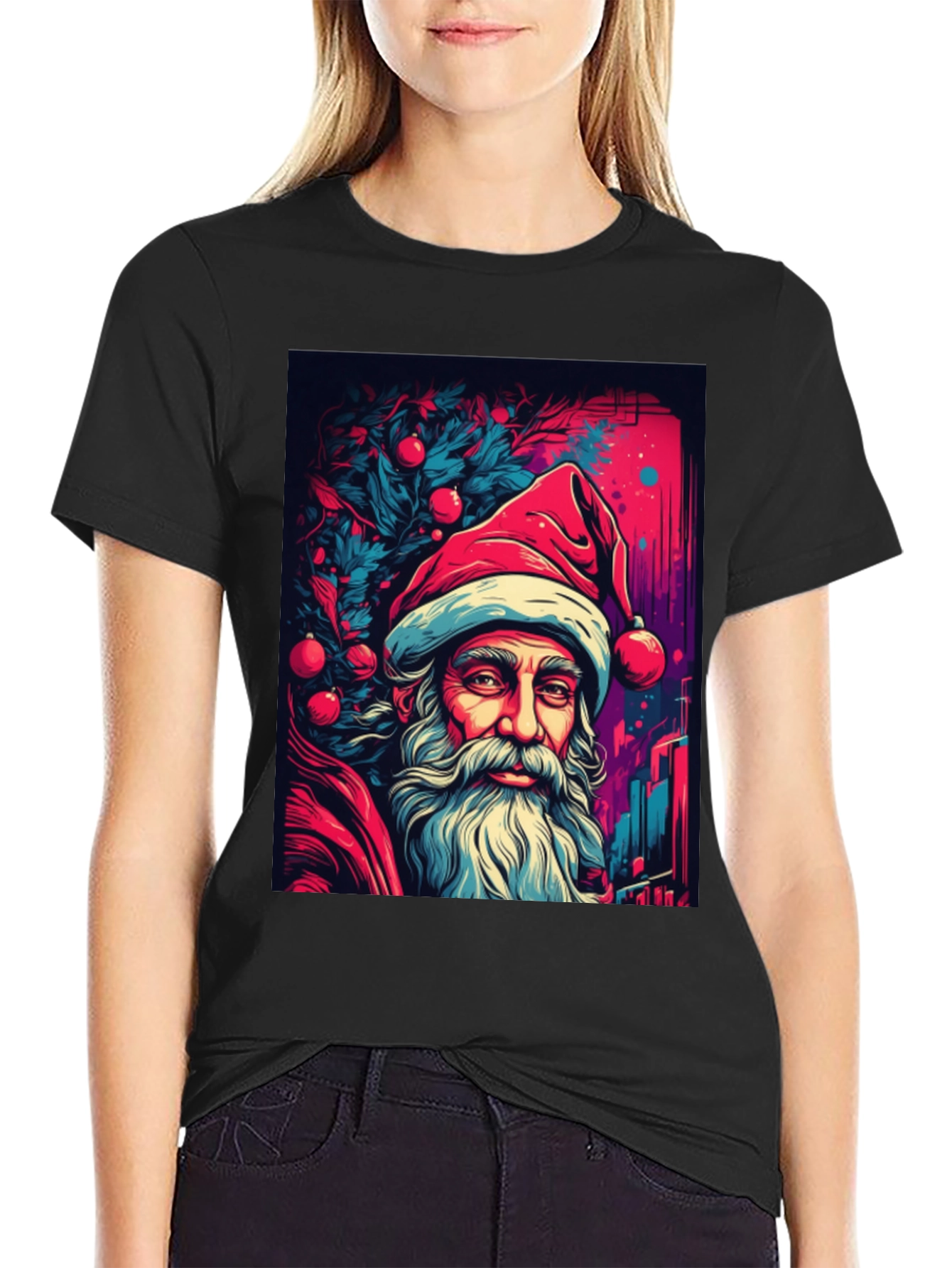 Santa T-Shirt - Christmas Graphic Tee