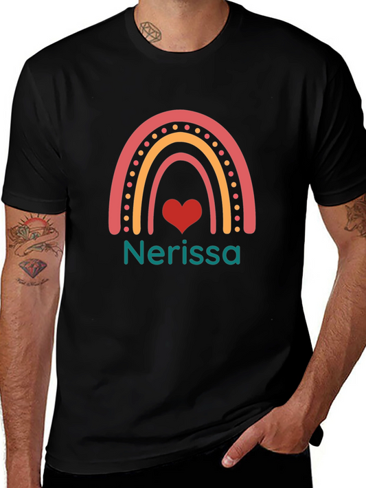 Nerissa Rainbow Heart Custom T-Shirt