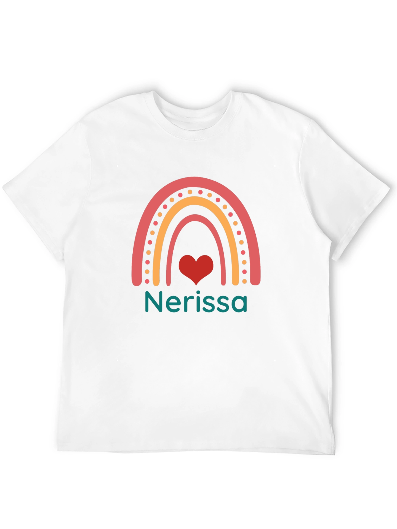 Nerissa Rainbow Heart Custom T-Shirt