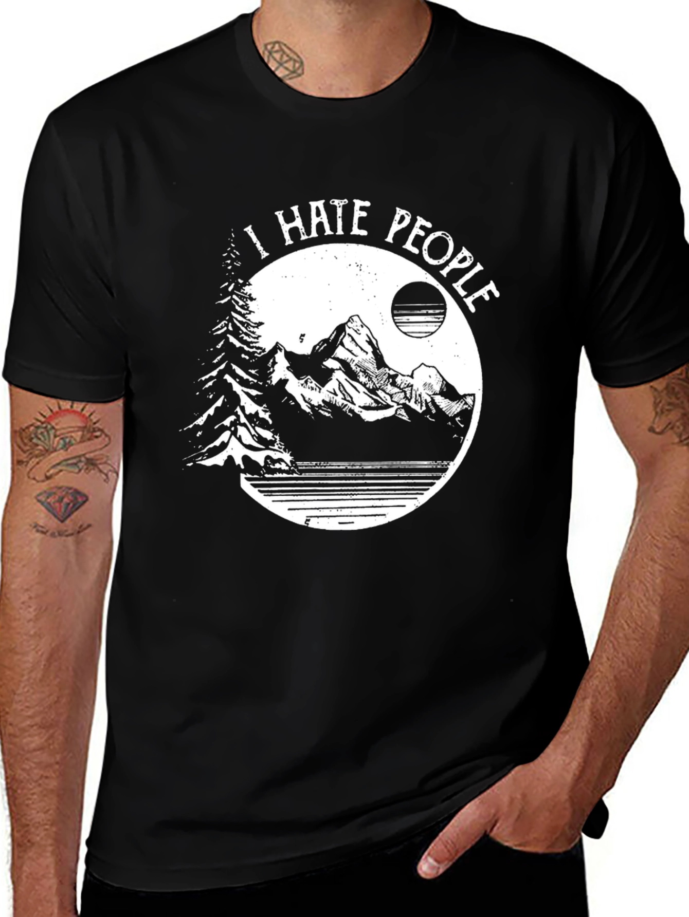 I Hate People Mountain Graphic Tee