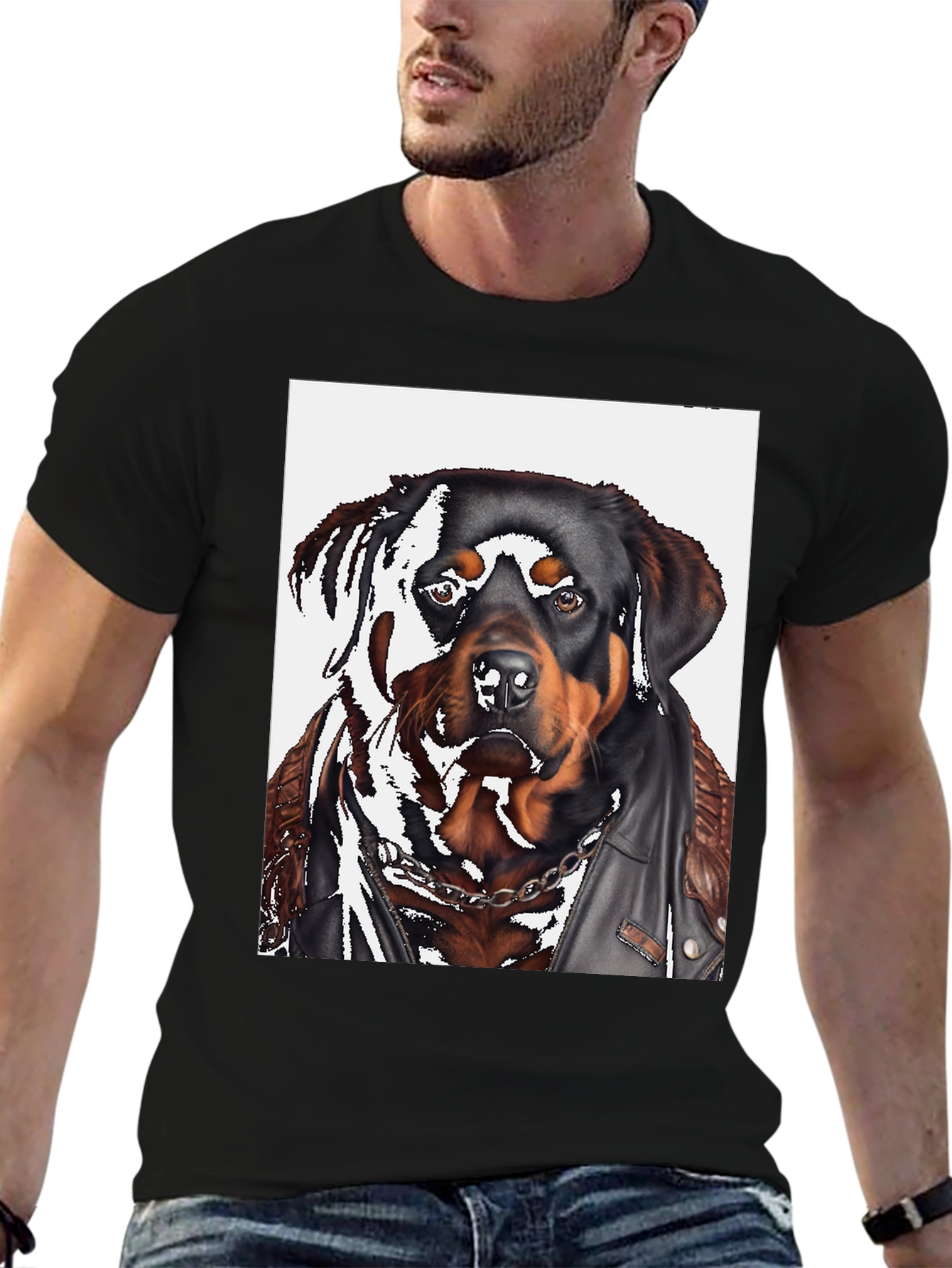Rottweiler Biker T-Shirt