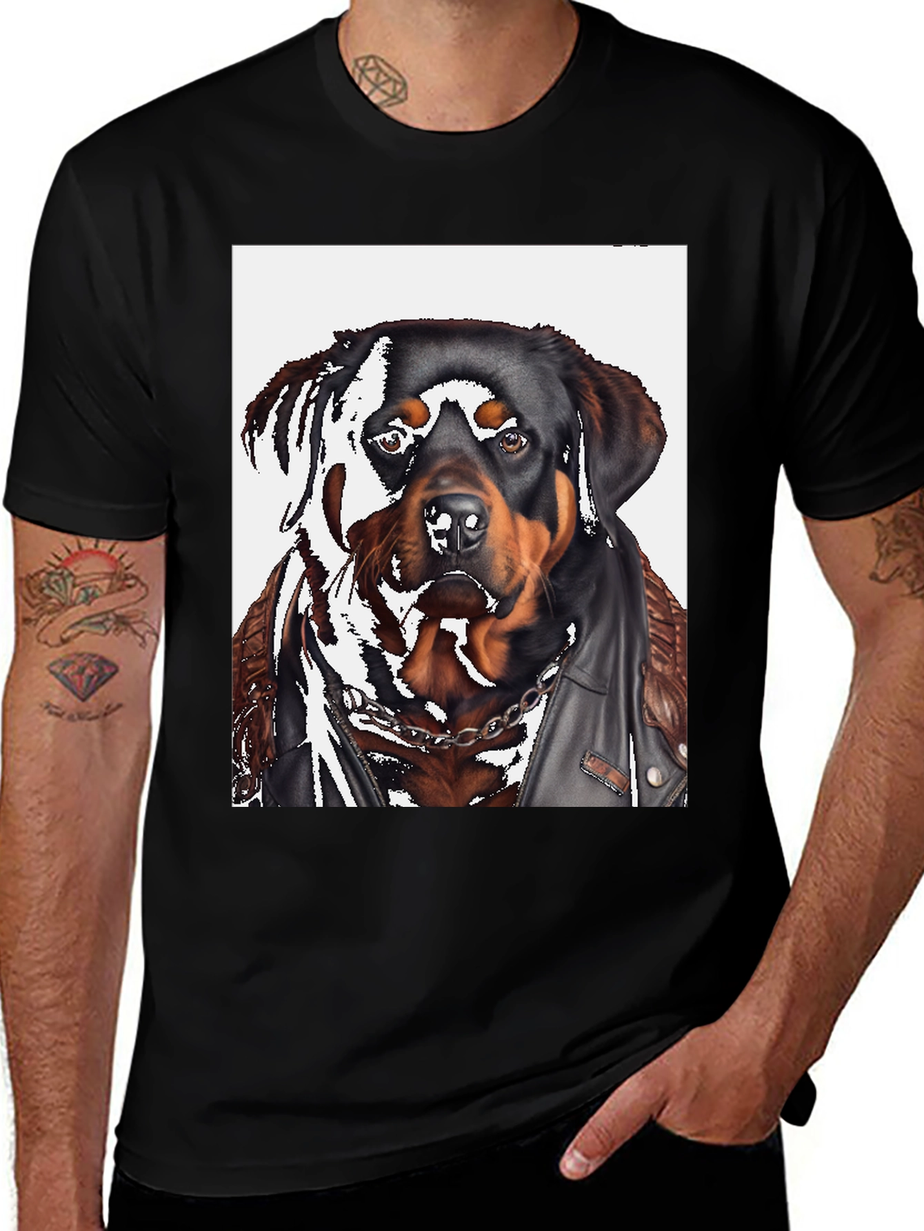 Rottweiler Biker T-Shirt