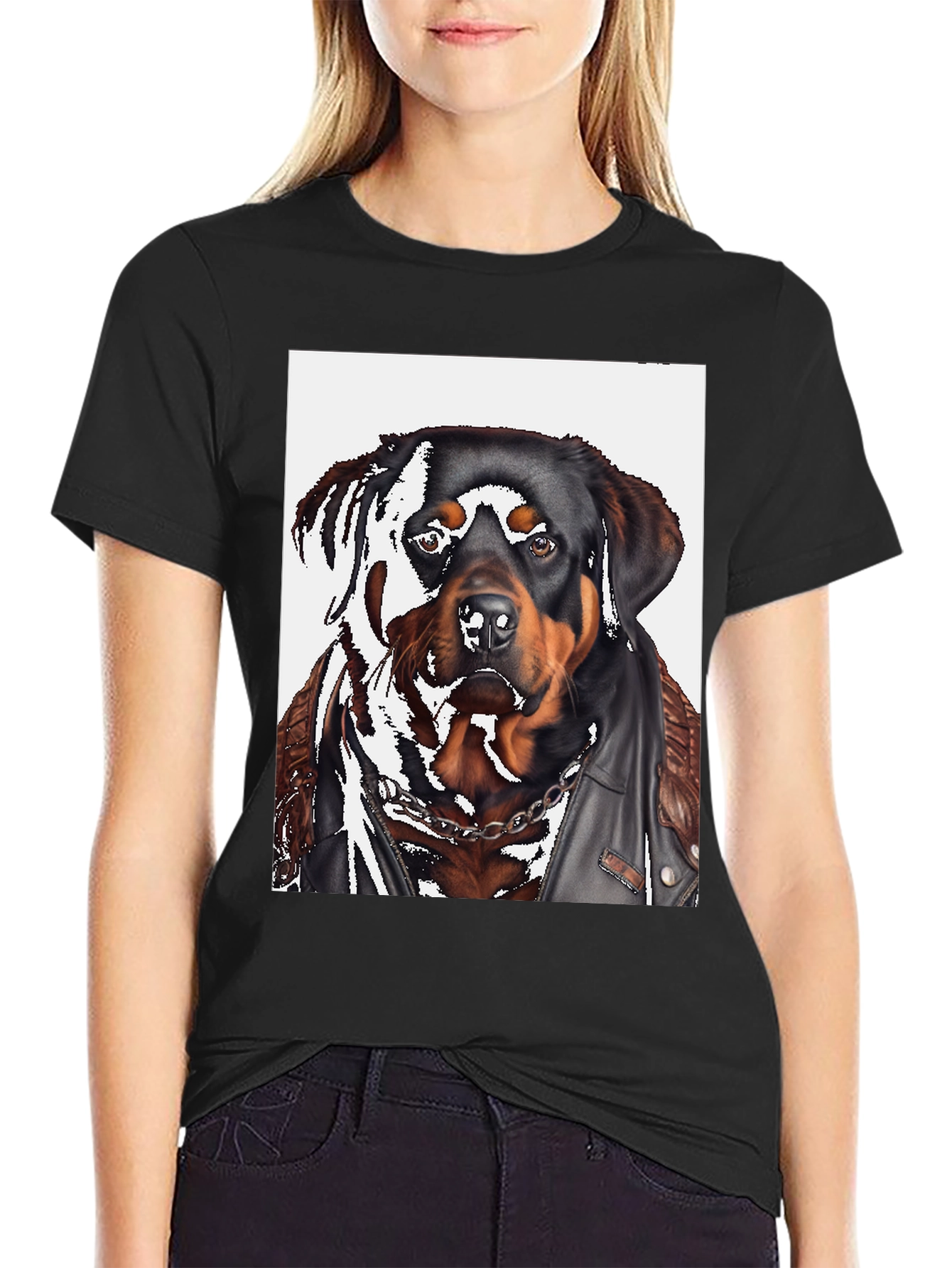 Rottweiler Biker T-Shirt