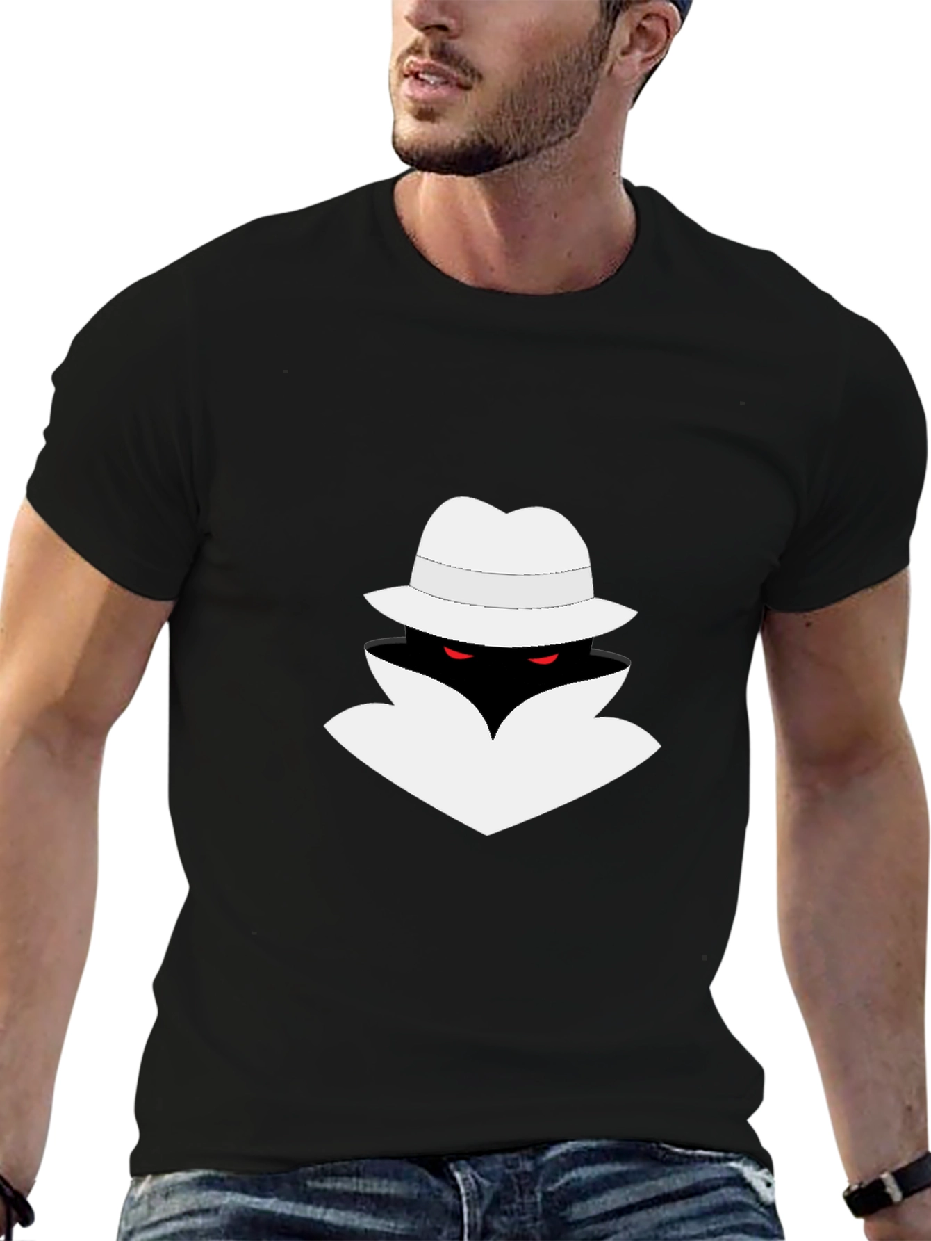 Mystery Man Graphic Tee - Black T-Shirt