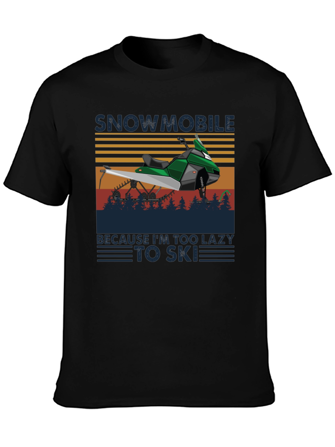 Snowmobile Lazy to Ski T-Shirt