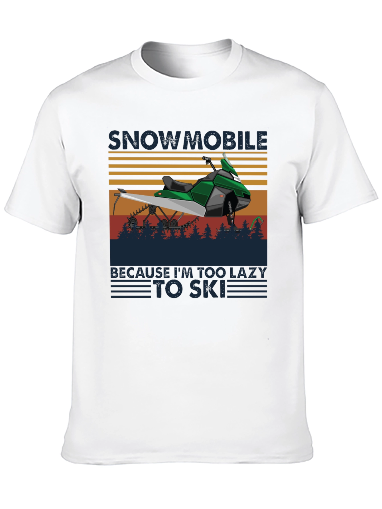 Snowmobile Lazy to Ski T-Shirt