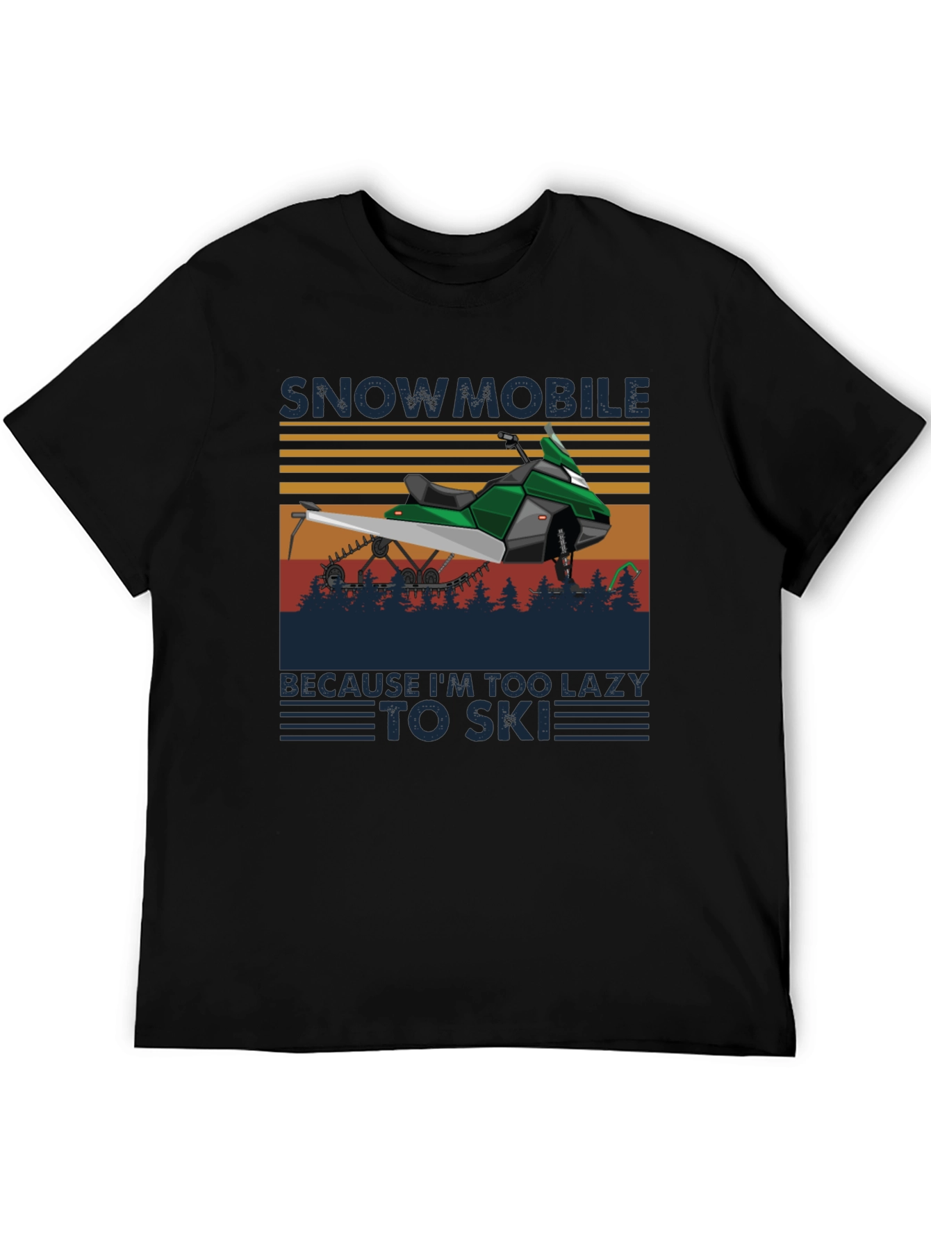 Snowmobile Lazy to Ski T-Shirt