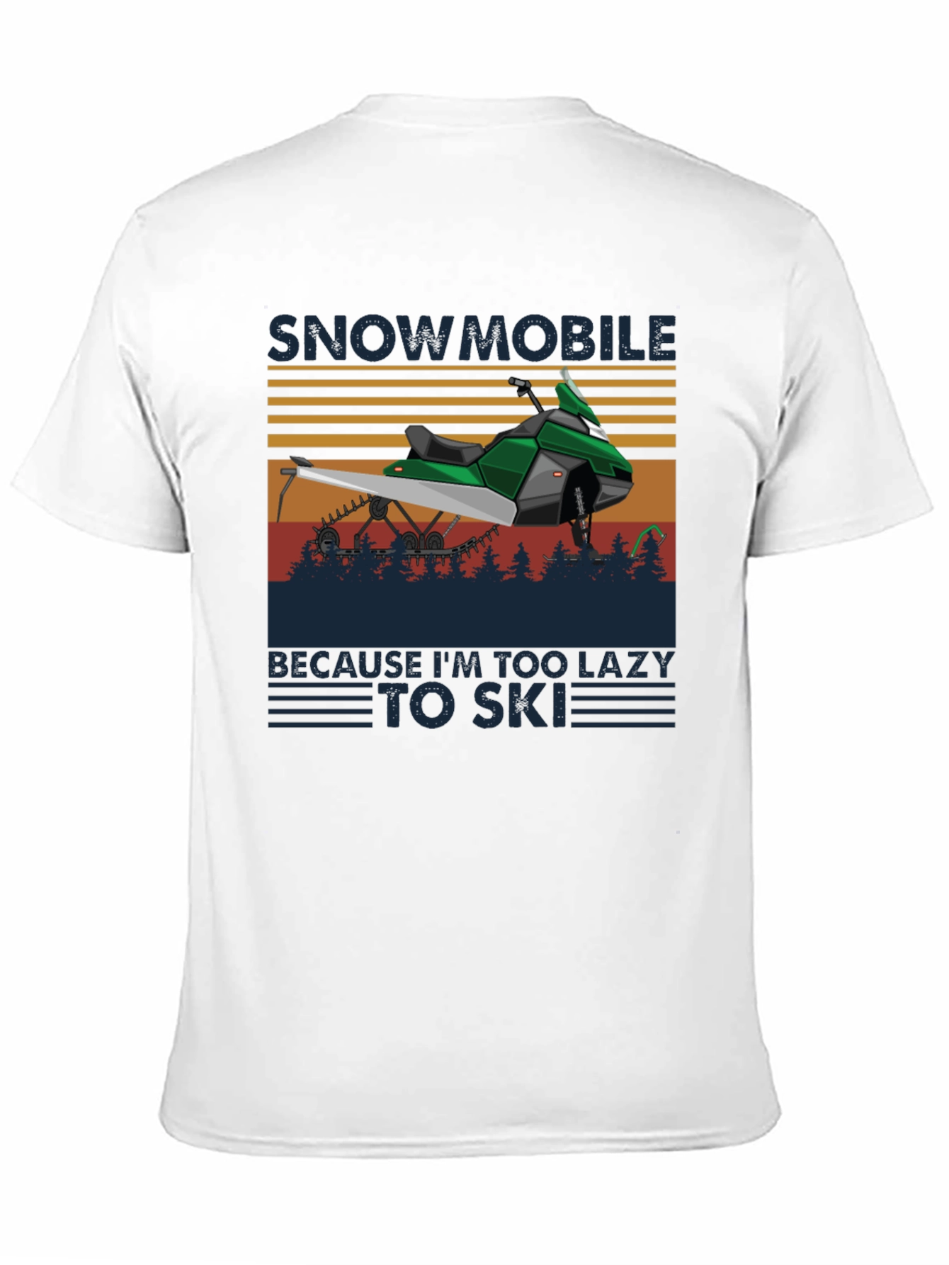 Snowmobile Lazy to Ski T-Shirt