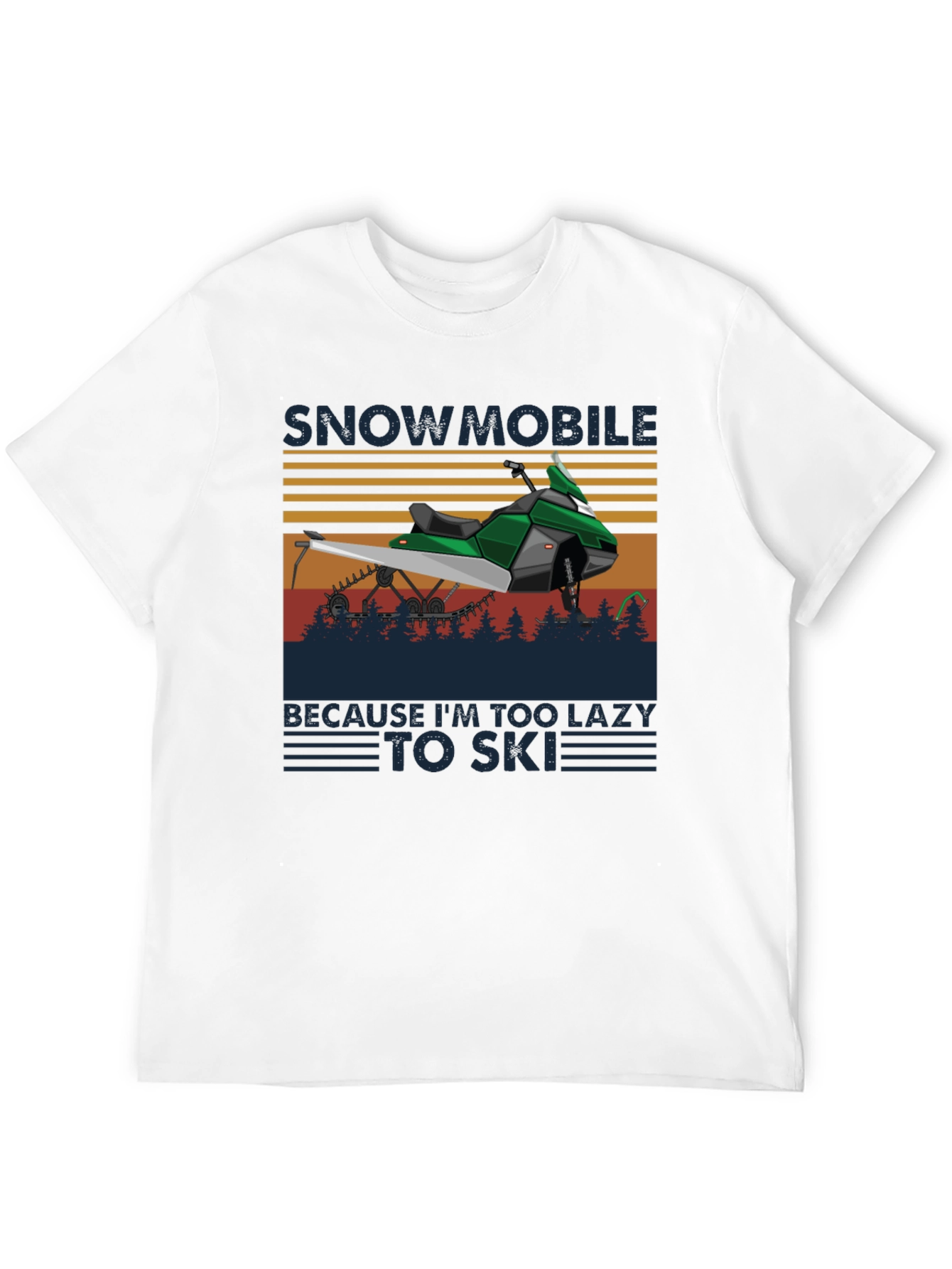Snowmobile Lazy to Ski T-Shirt