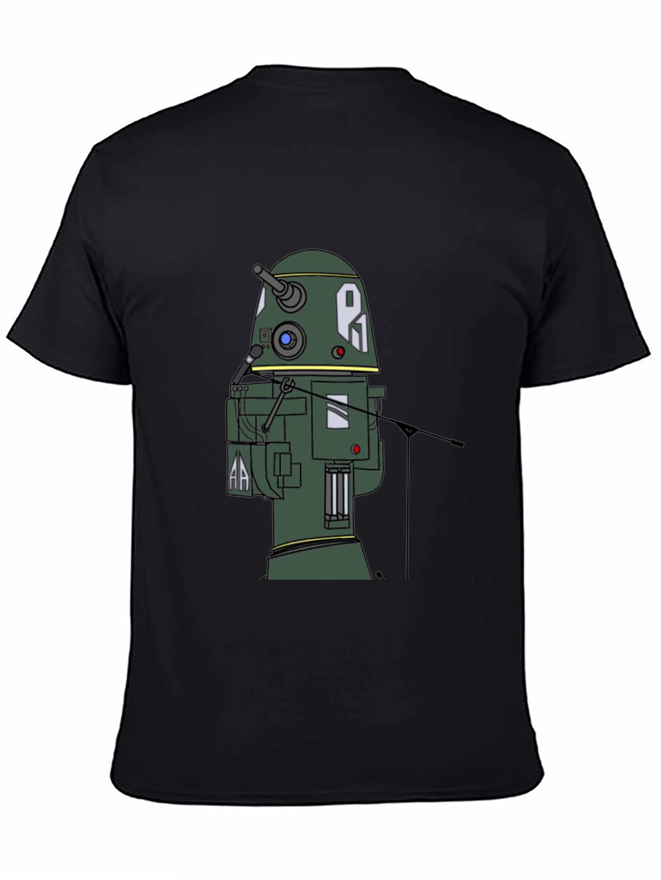 Robot T-Shirt - Black Cotton Blend Tee