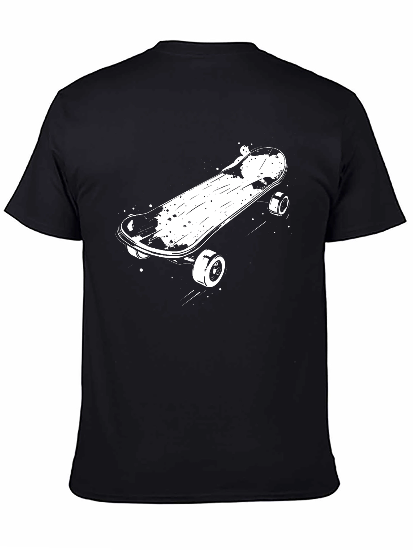 Skateboarding Graphic Tee - Black