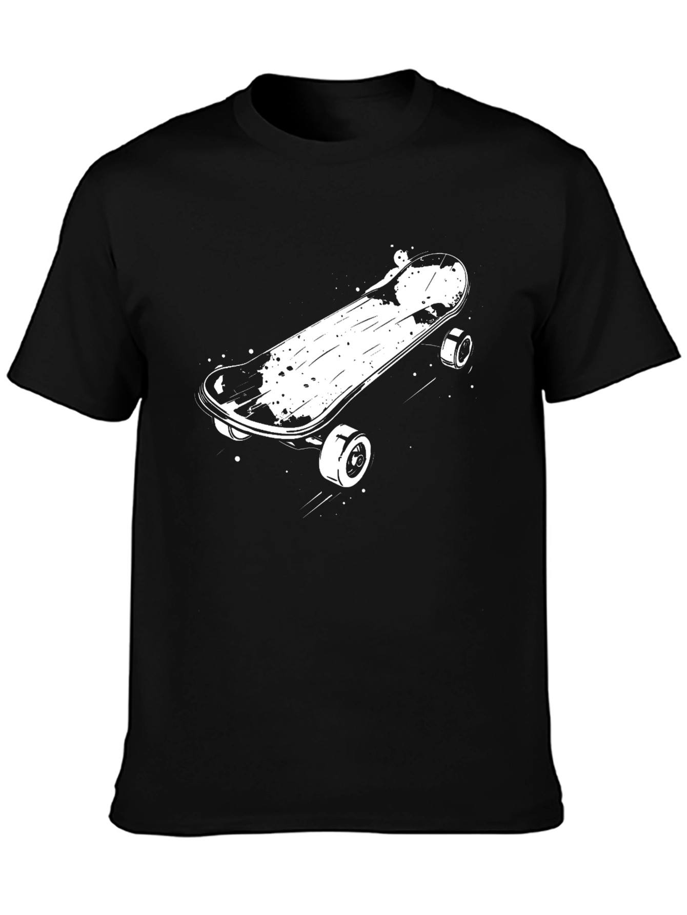 Skateboarding Graphic Tee - Black