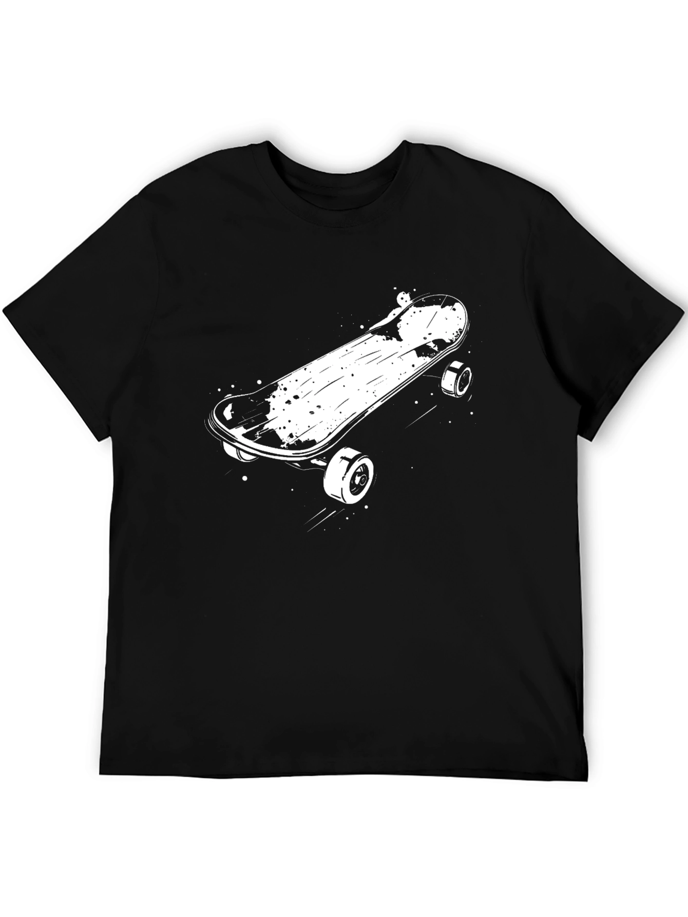 Skateboarding Graphic Tee - Black