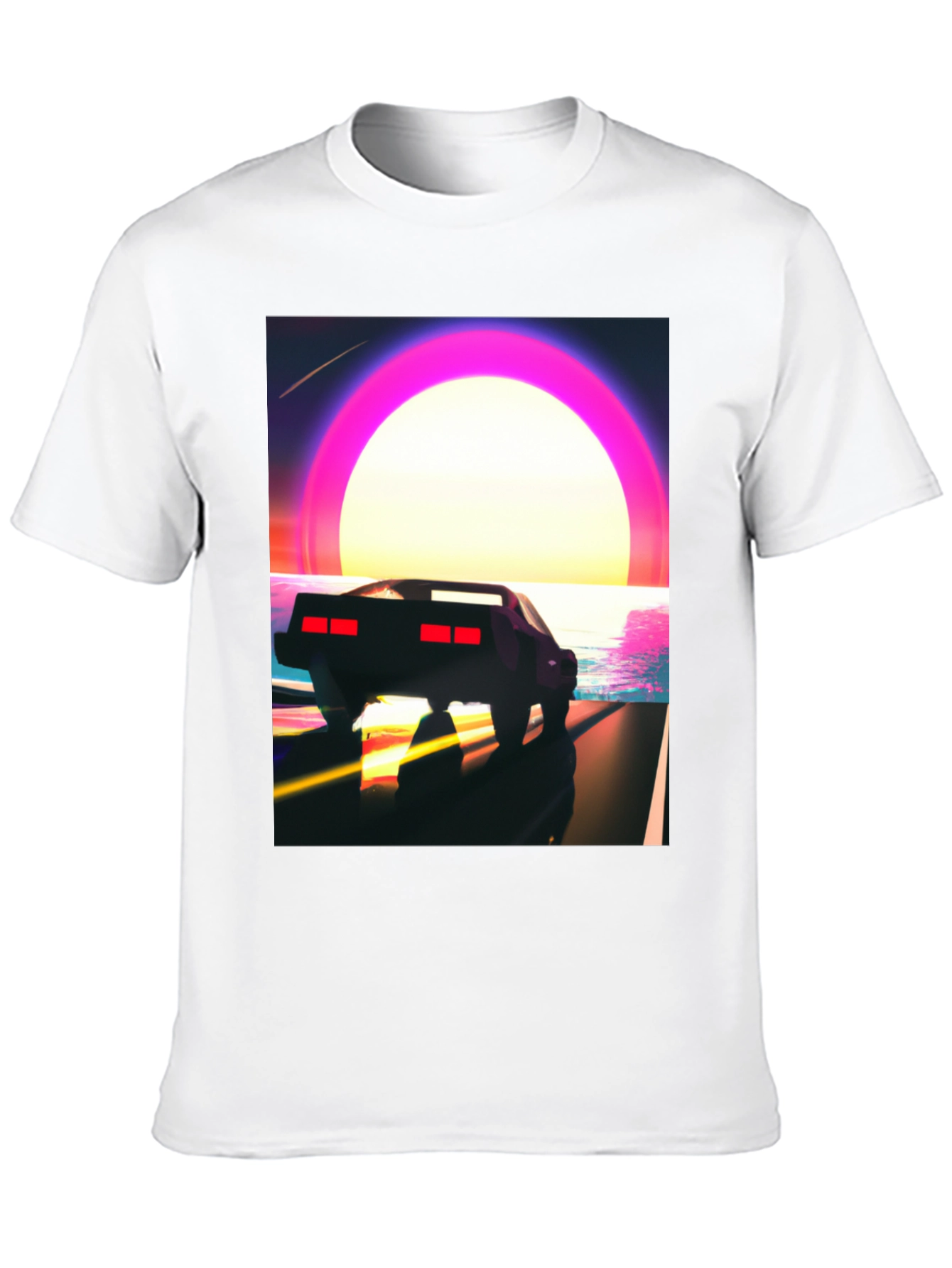 Retro Sunset Drive T-Shirt - Classic Car Design