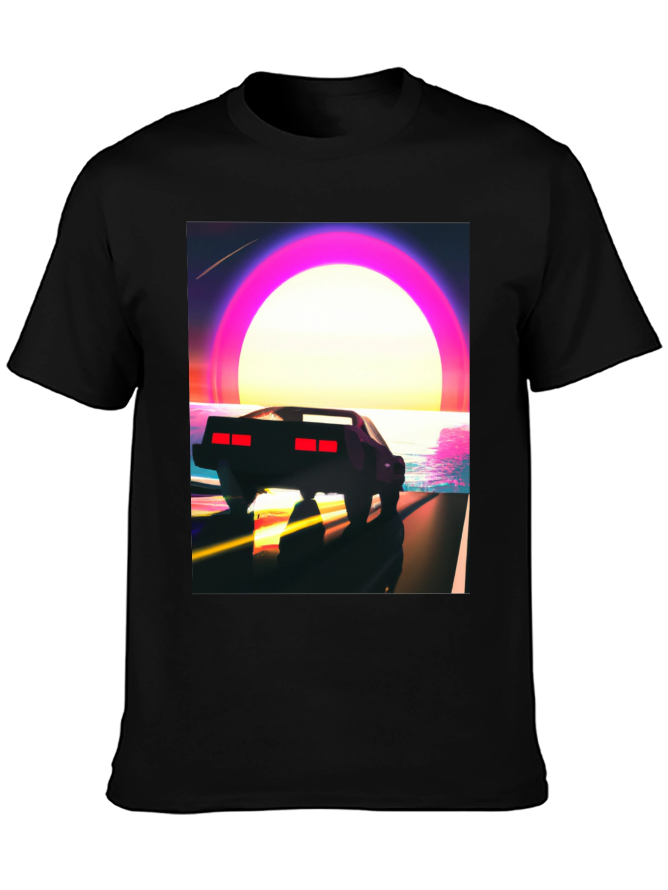 Retro Sunset Drive T-Shirt - Classic Car Design