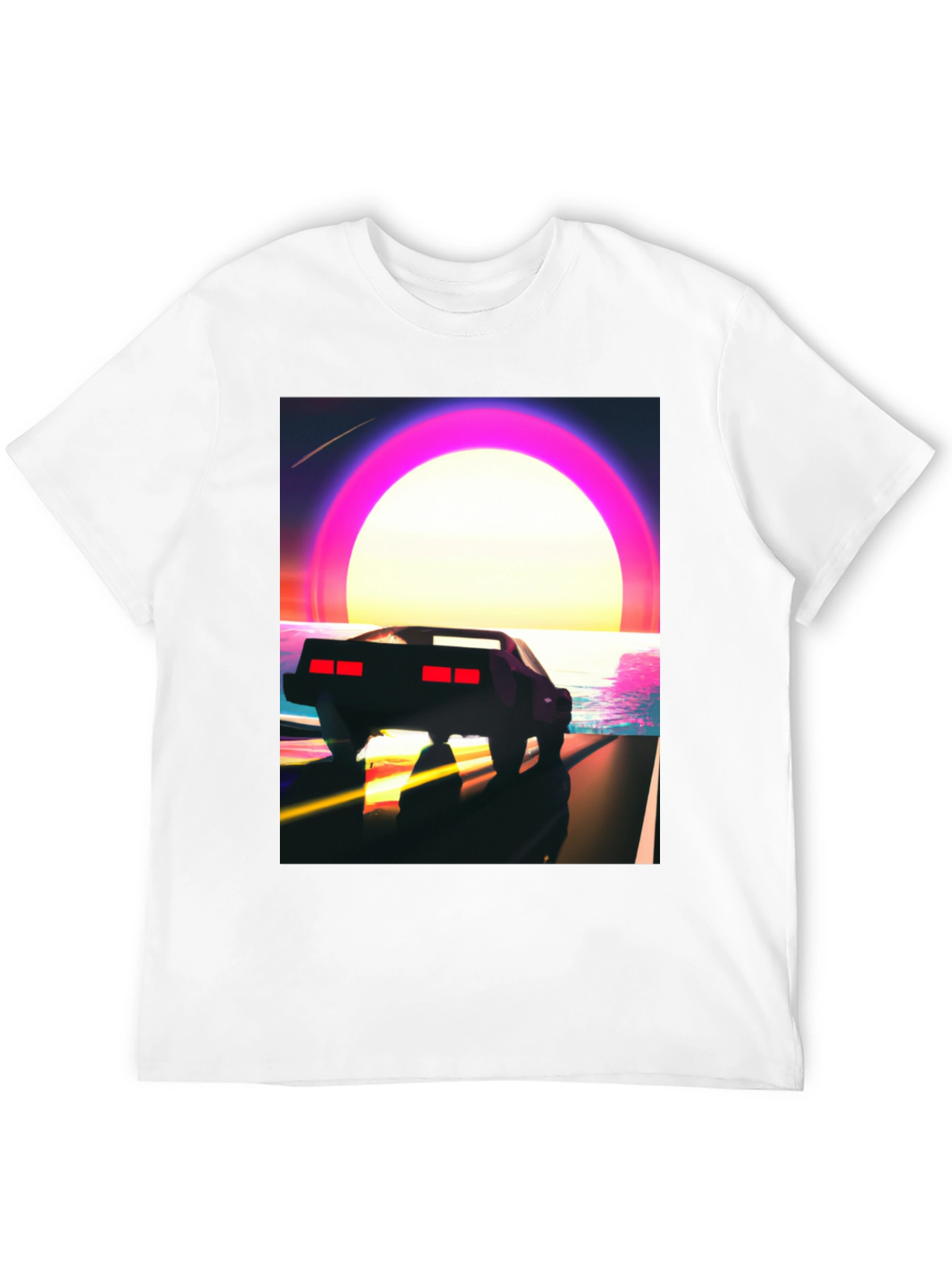 Retro Sunset Drive T-Shirt - Classic Car Design