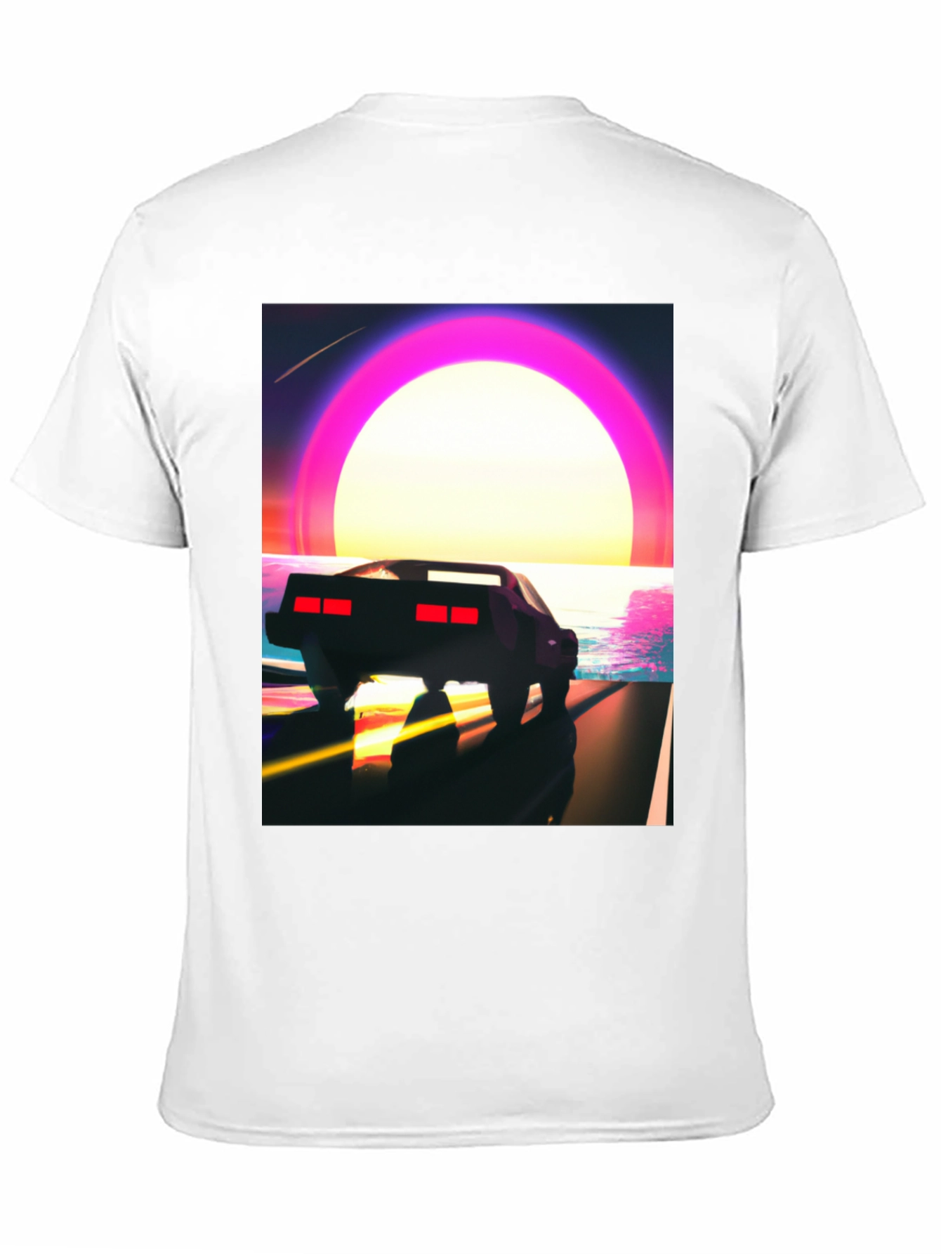 Retro Sunset Drive T-Shirt - Classic Car Design
