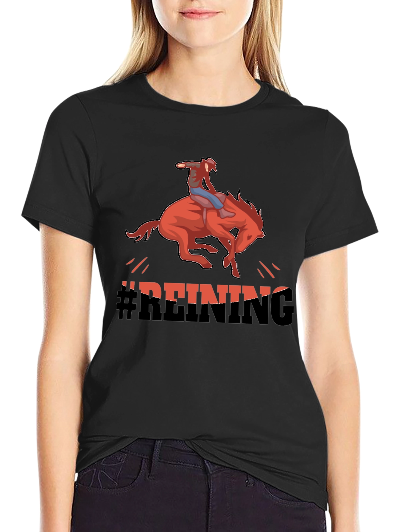 Reining Horse Graphic T-Shirt