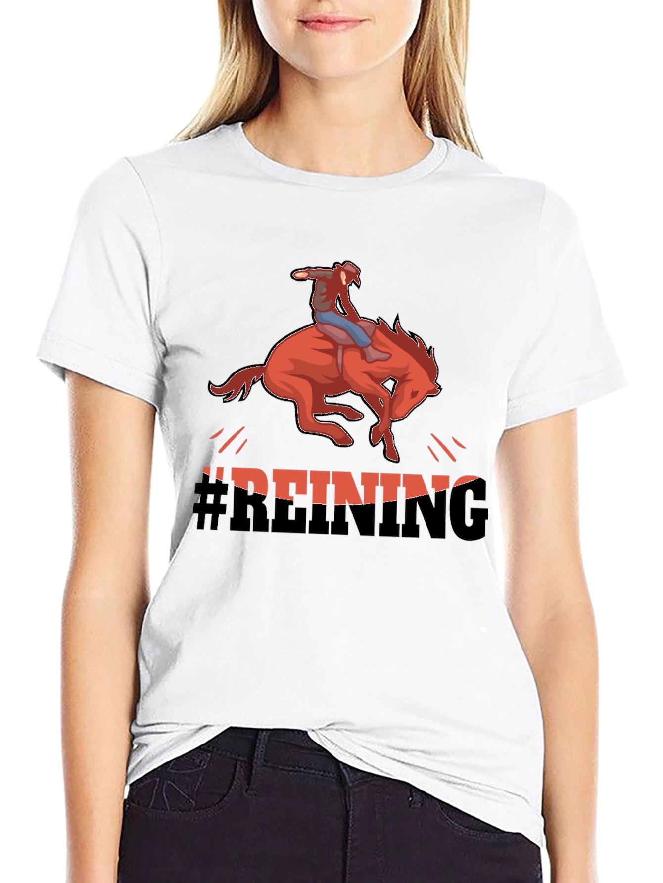 Reining Horse Graphic T-Shirt
