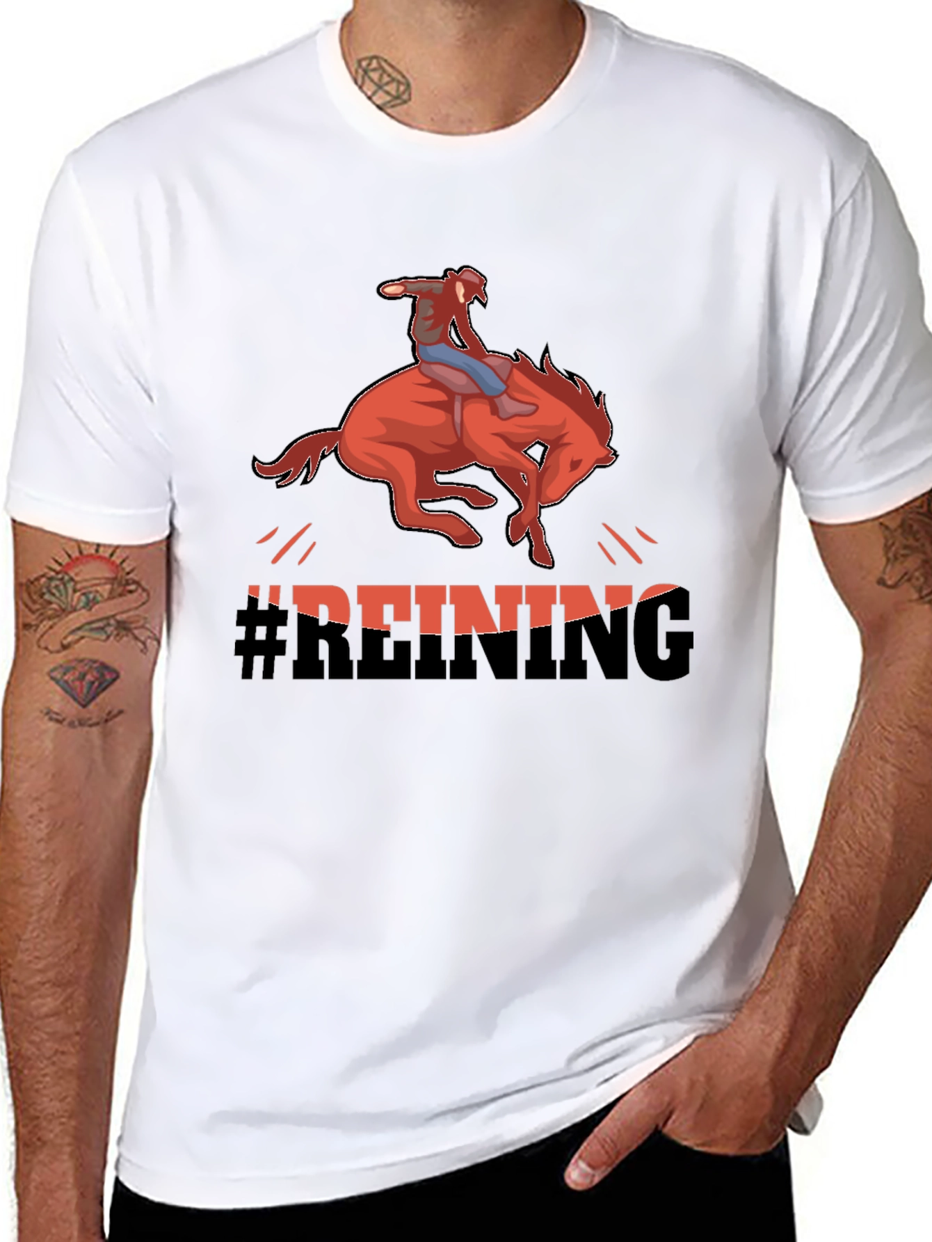 Reining Horse Graphic T-Shirt