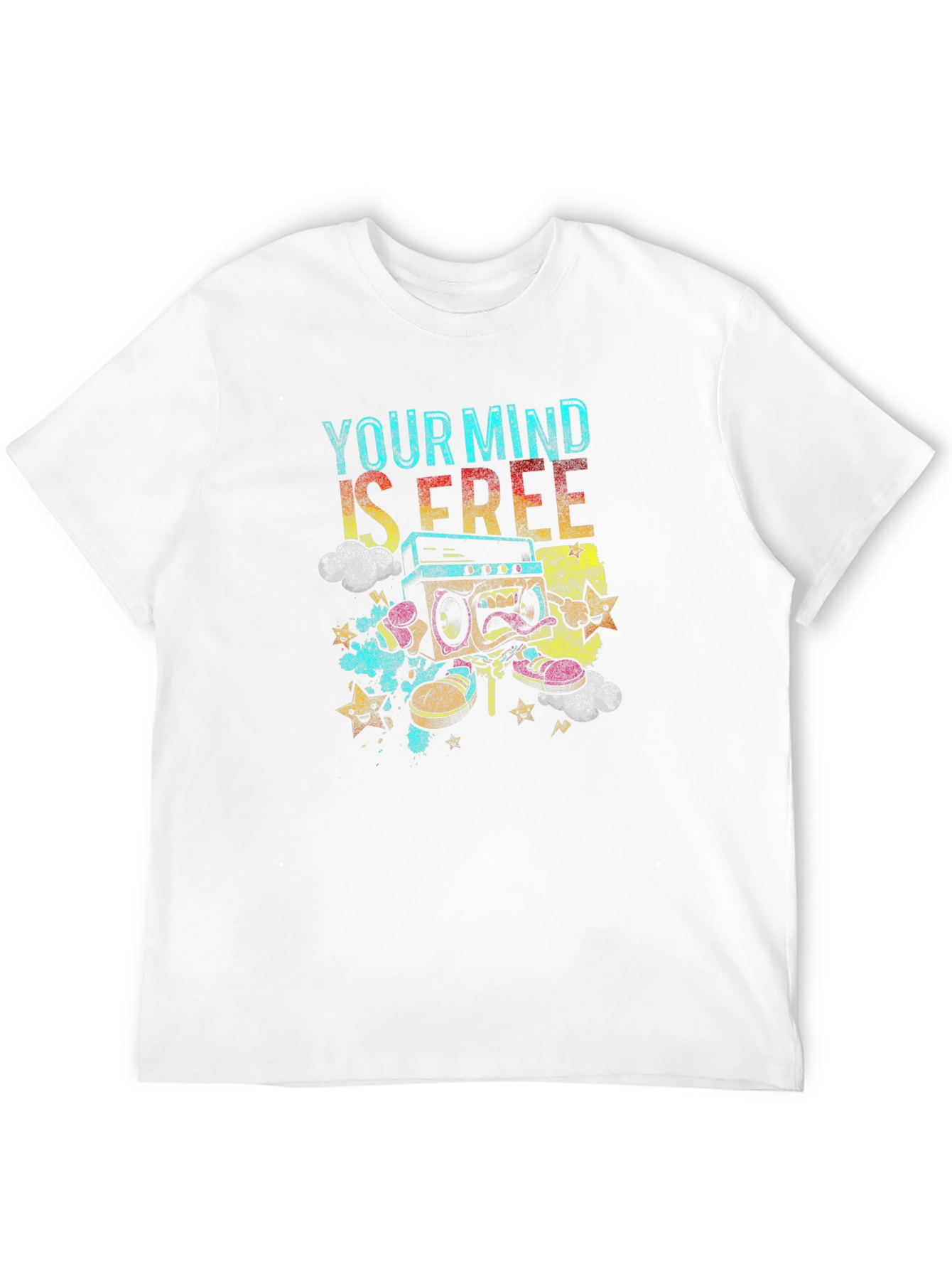 Mind Free Boombox T-Shirt: Funky Graphic Tee