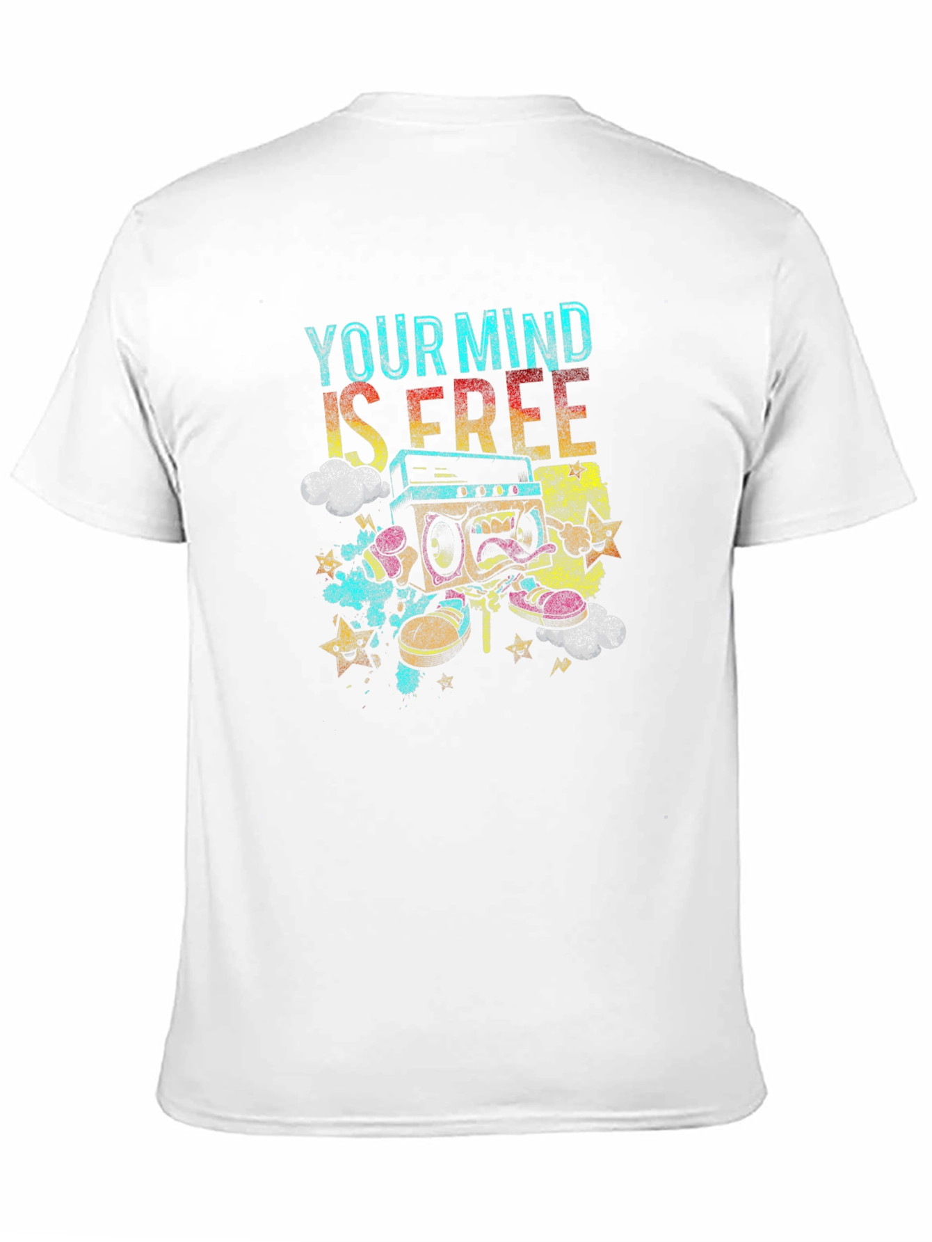 Mind Free Boombox T-Shirt: Funky Graphic Tee