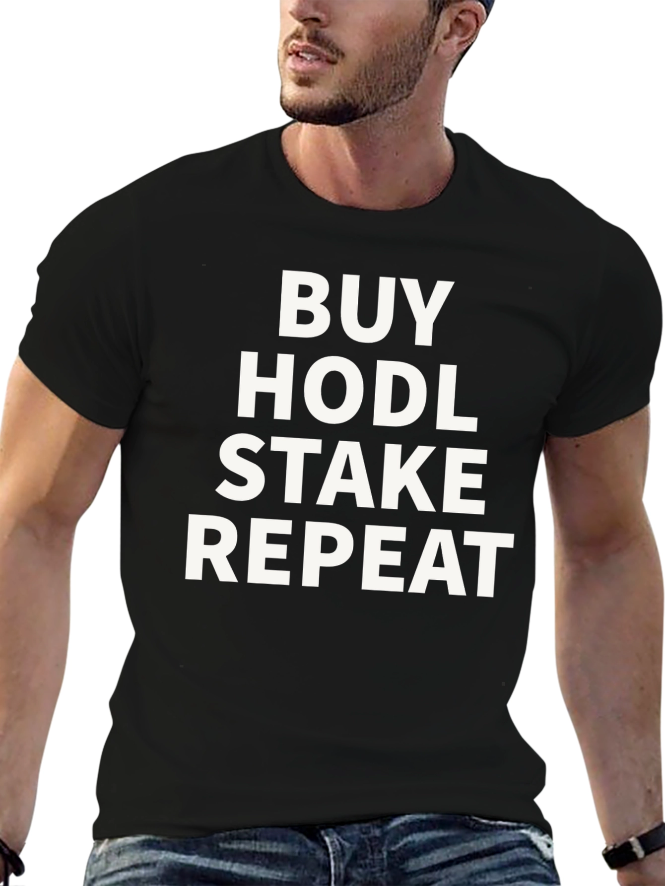 Buy Hodl Stake Repeat Crypto T-Shirt