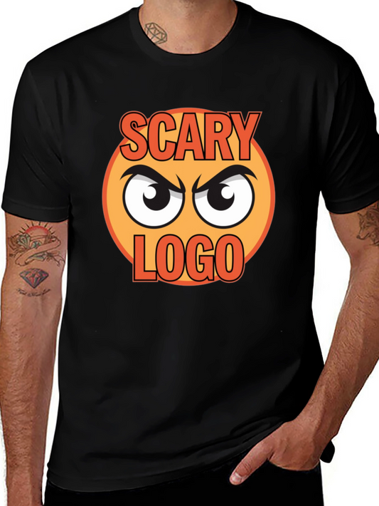 Scary Logo Graphic Print Black T-Shirt