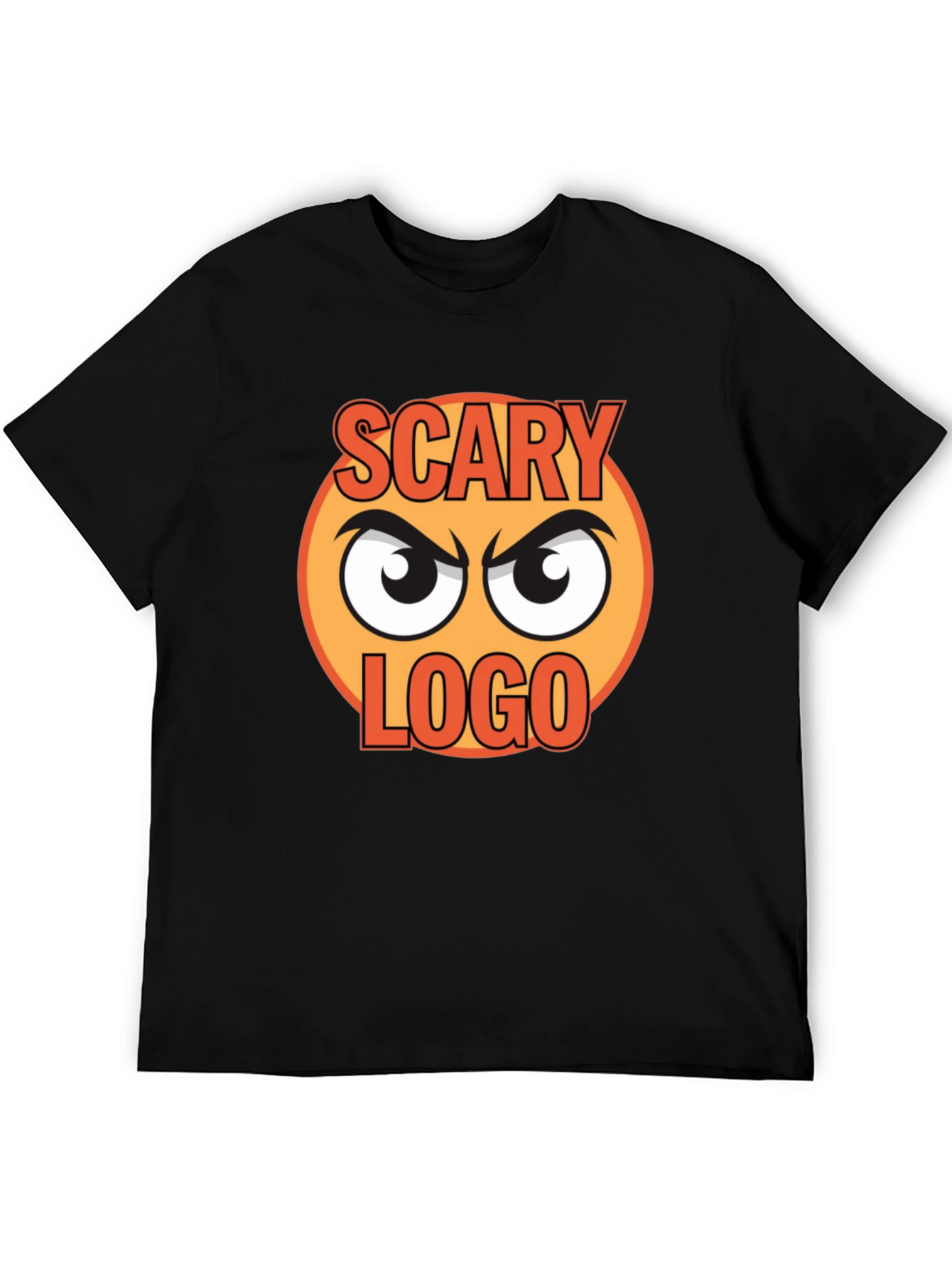 Scary Logo Graphic Print Black T-Shirt