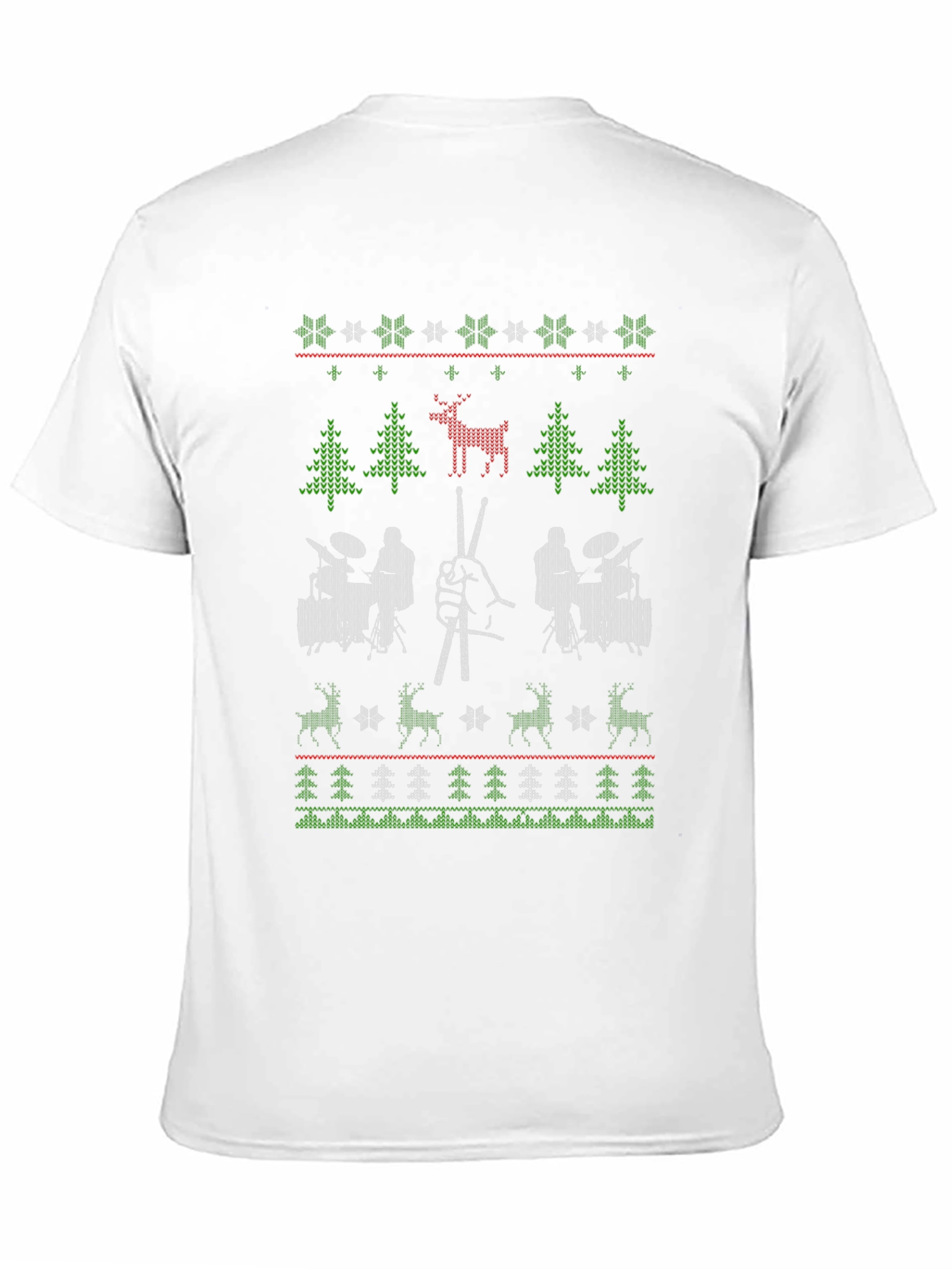 Drummer Ugly Christmas Sweater T-Shirt