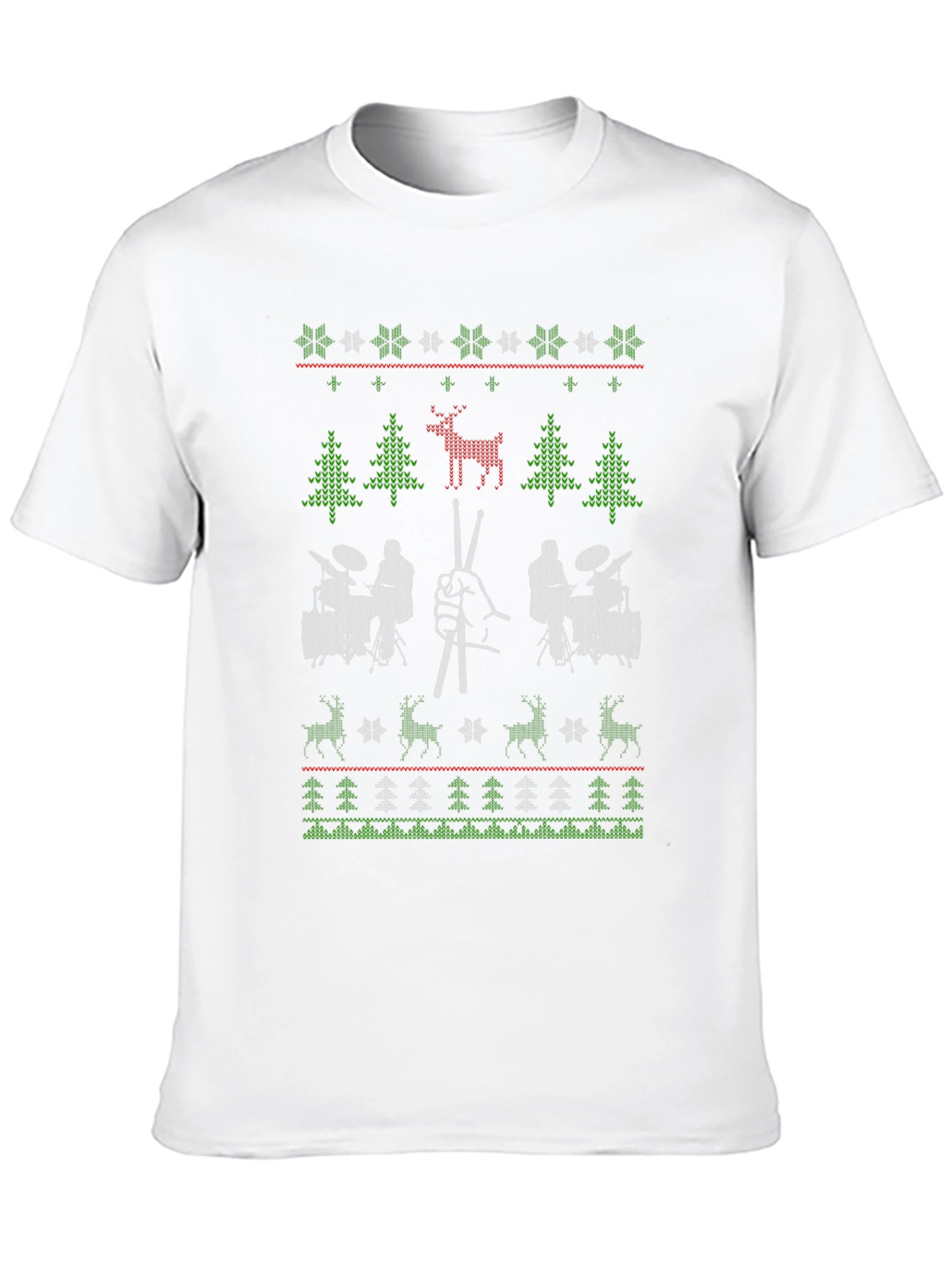 Drummer Ugly Christmas Sweater T-Shirt