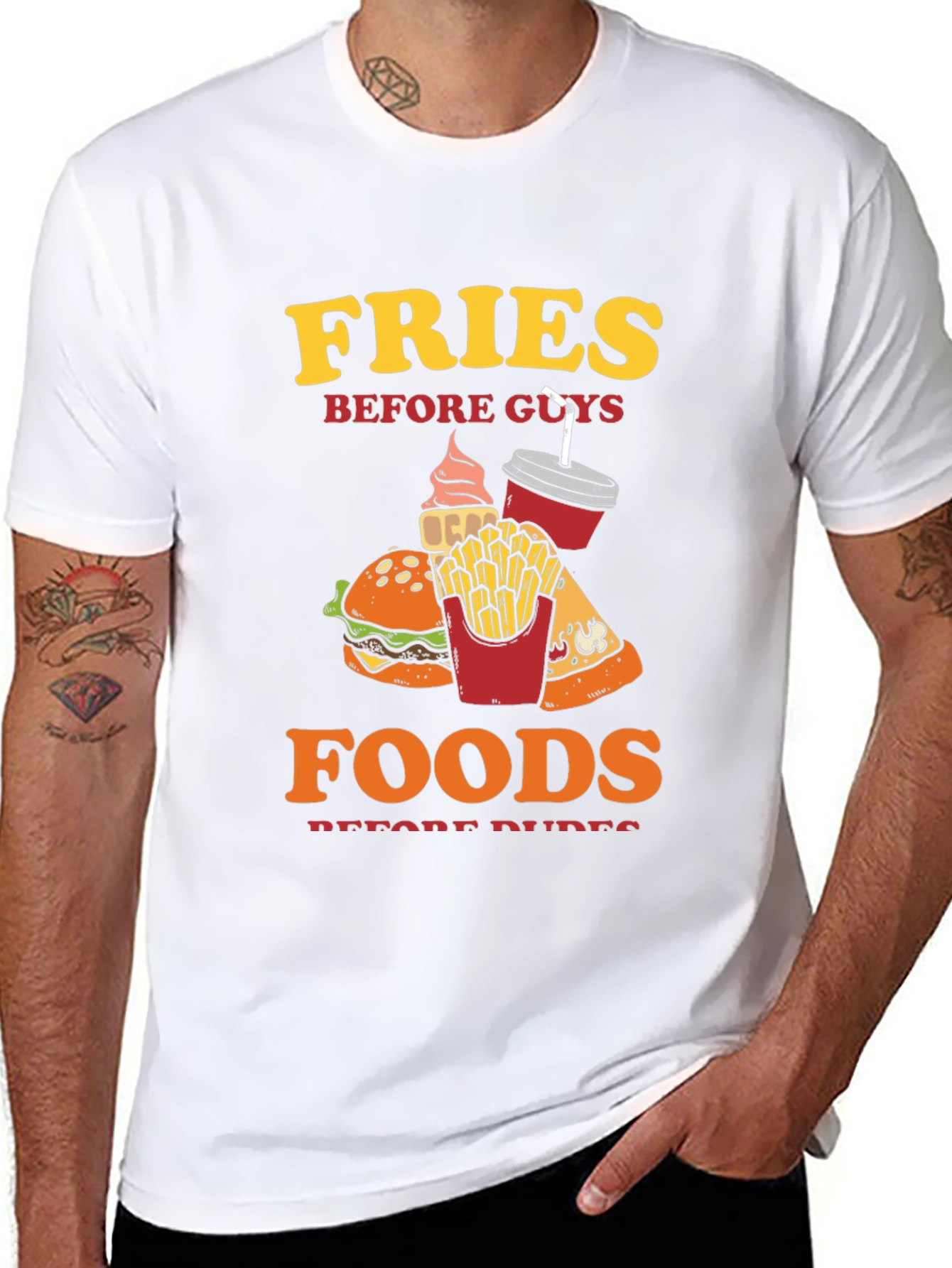Fries Before Guys T-Shirt - Foodie Tee