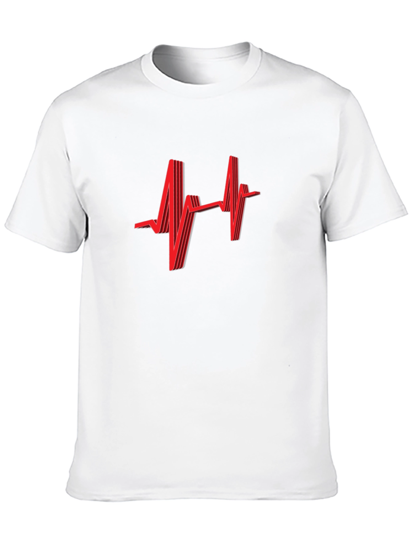Heartbeat Graphic Tee - Stylish Black T-Shirt