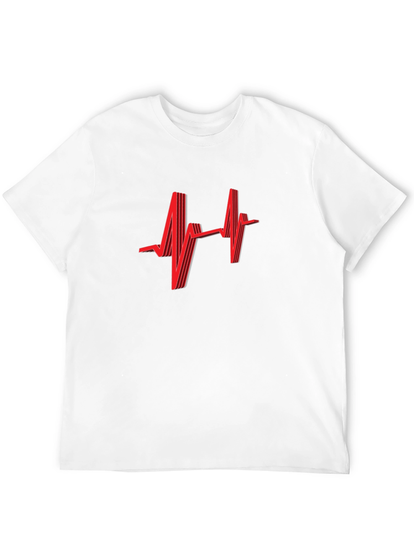 Heartbeat Graphic Tee - Stylish Black T-Shirt