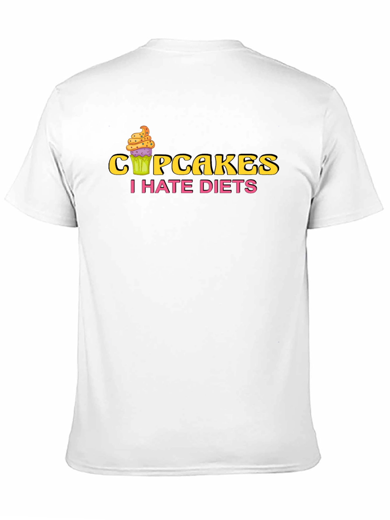 Cupcakes I Hate Diets Black T-Shirt