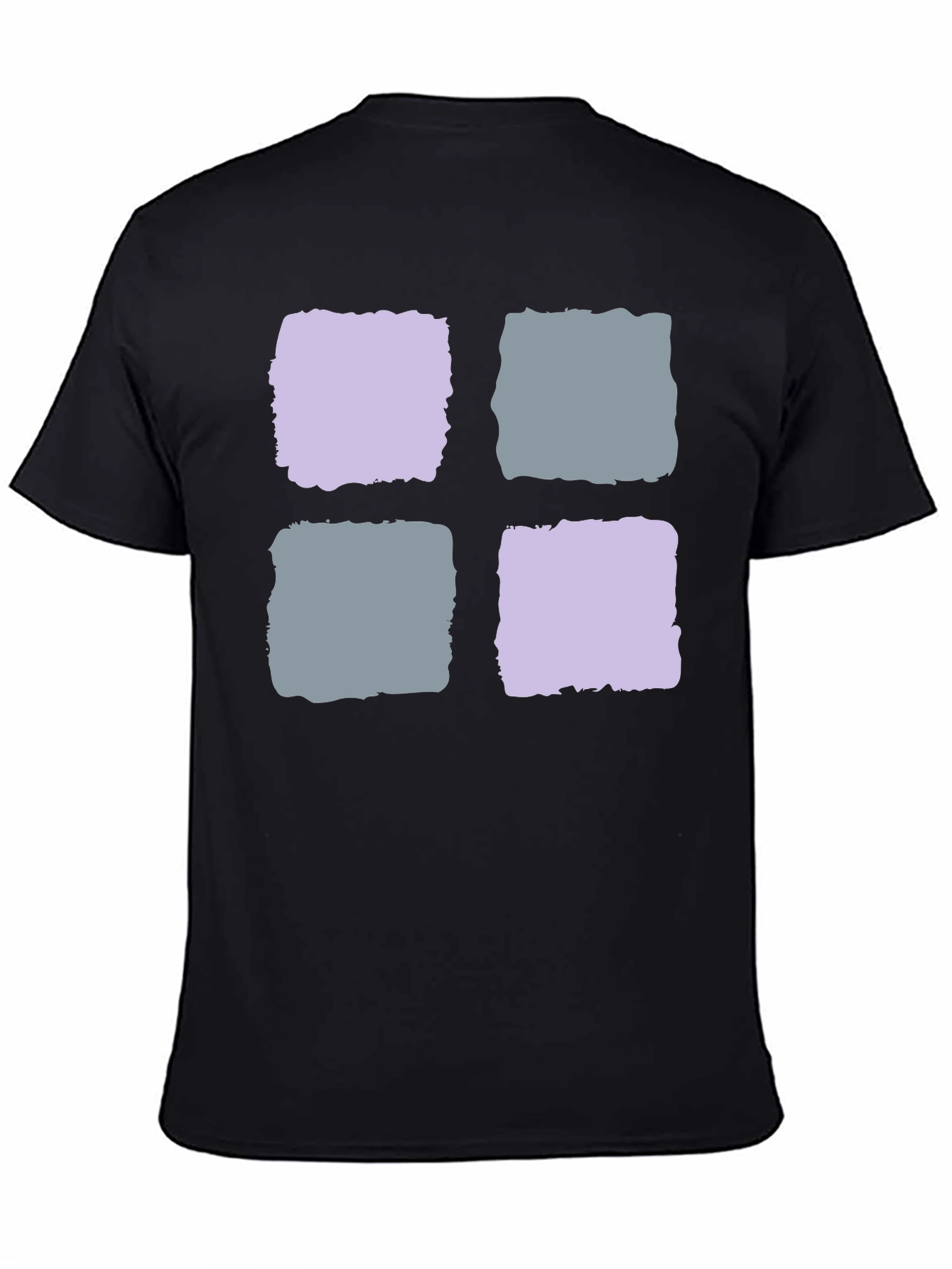 Abstract Squares Black T-Shirt
