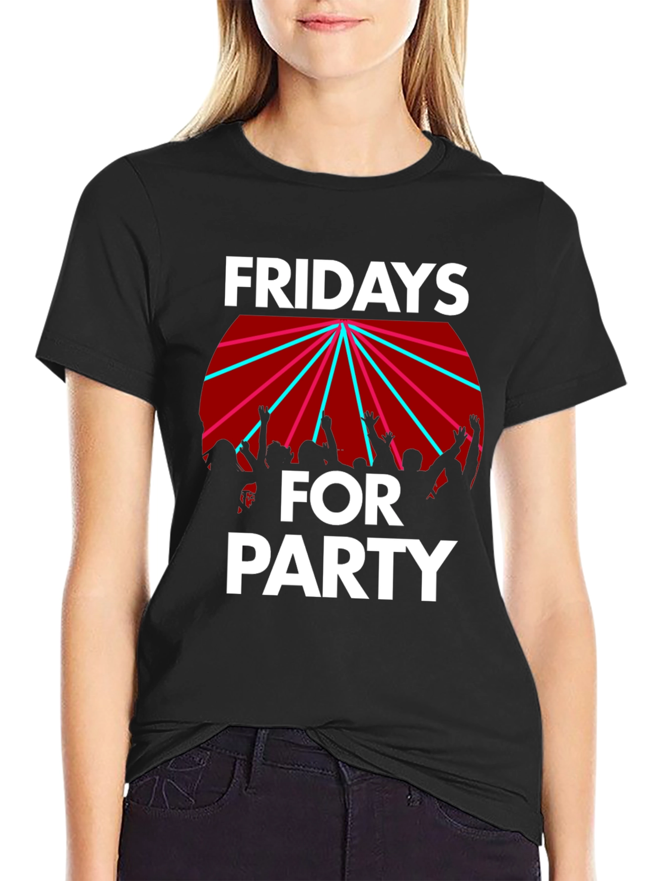 Fridays for Party Graphic Tee - Black