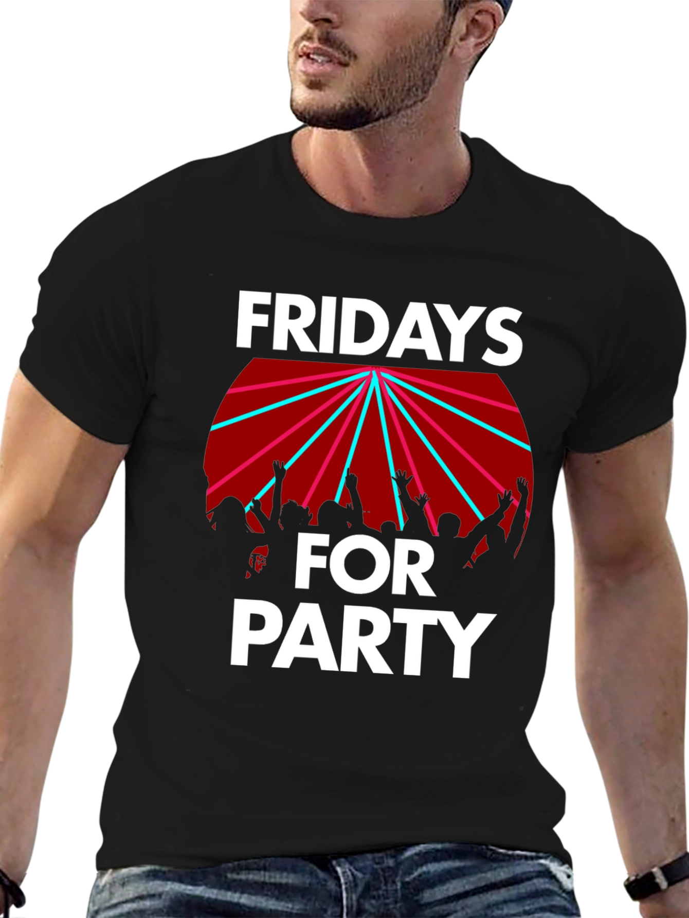 Fridays for Party Graphic Tee - Black