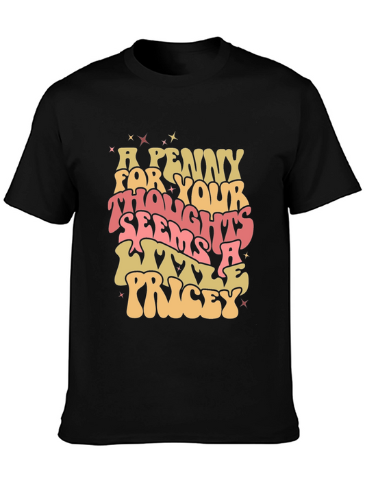 Retro Slogan Tee - A Penny for Your Thoughts