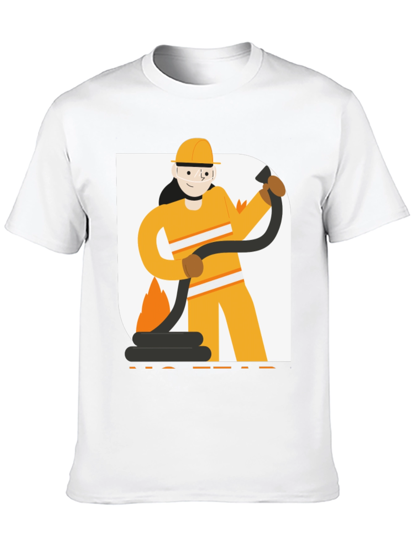 Firefighter Graphic Tee - Black Cotton T-Shirt