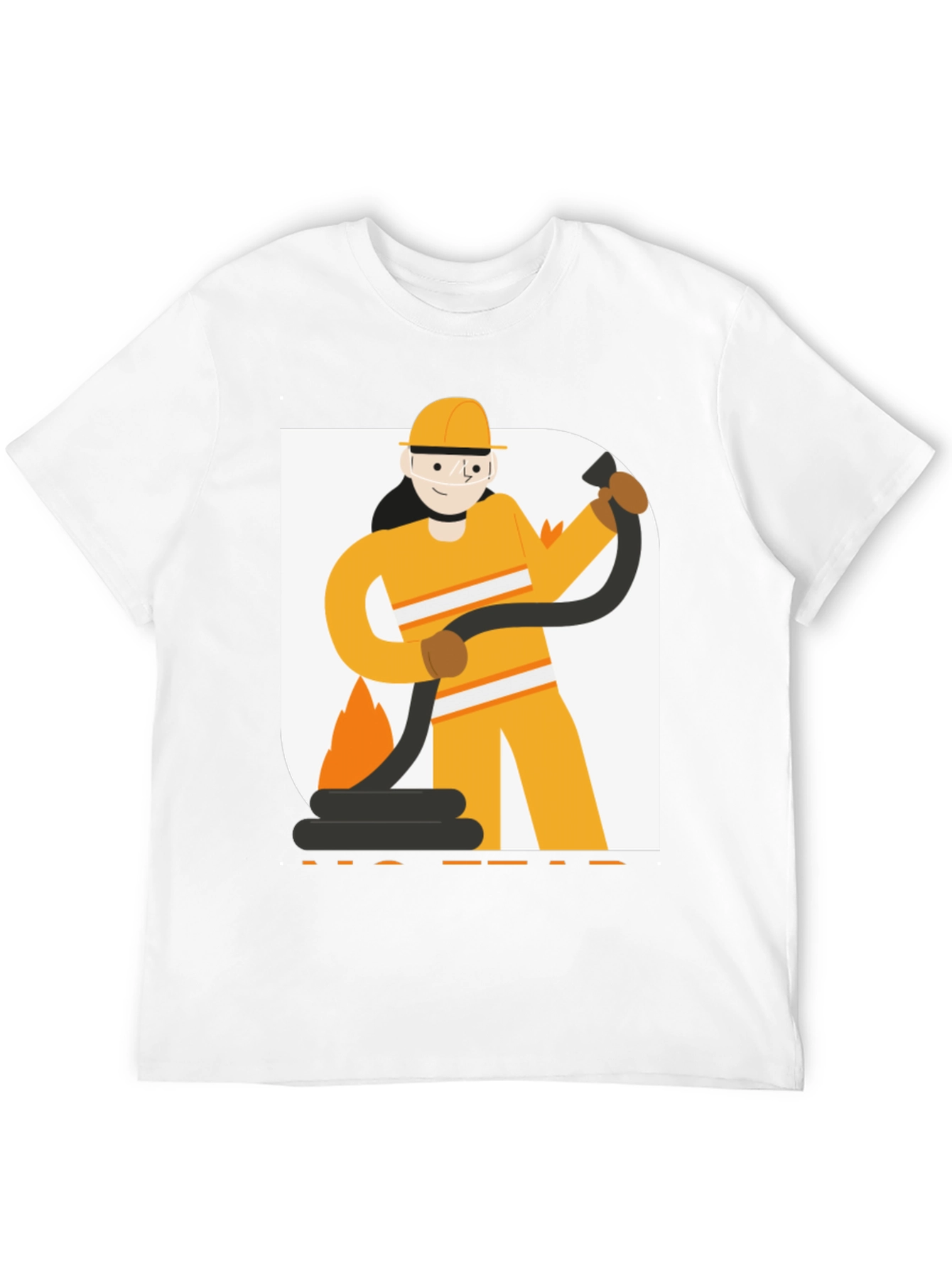 Firefighter Graphic Tee - Black Cotton T-Shirt