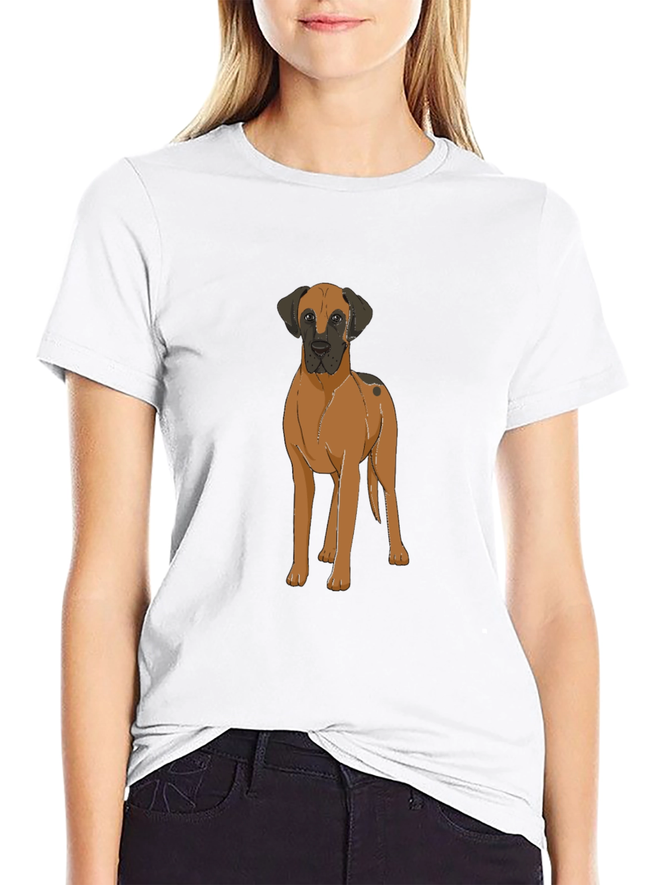 Great Dane Dog Graphic T-Shirt - Black