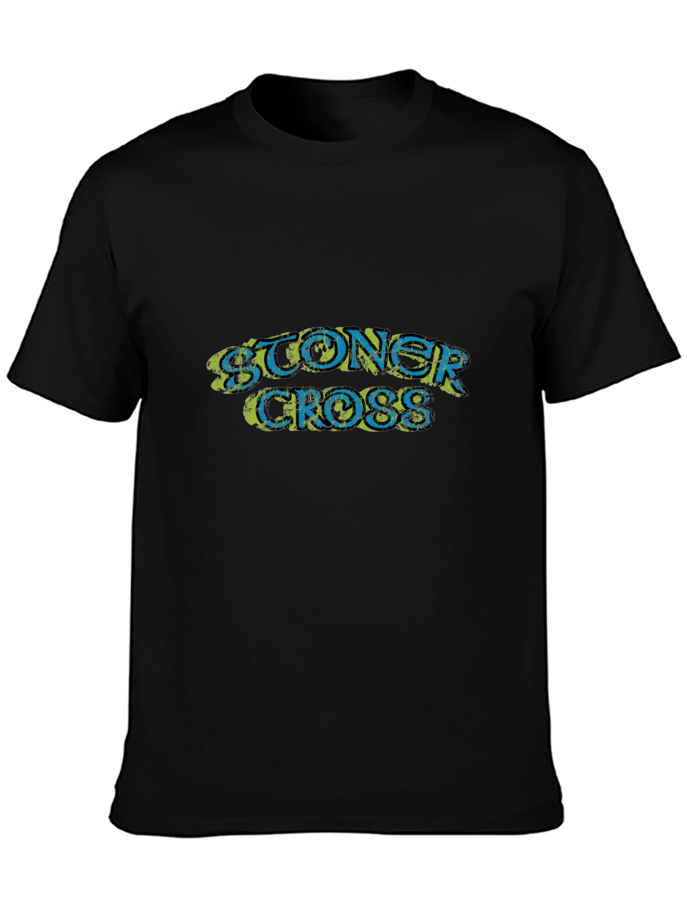 Stoner Cross Graphic Black T-Shirt